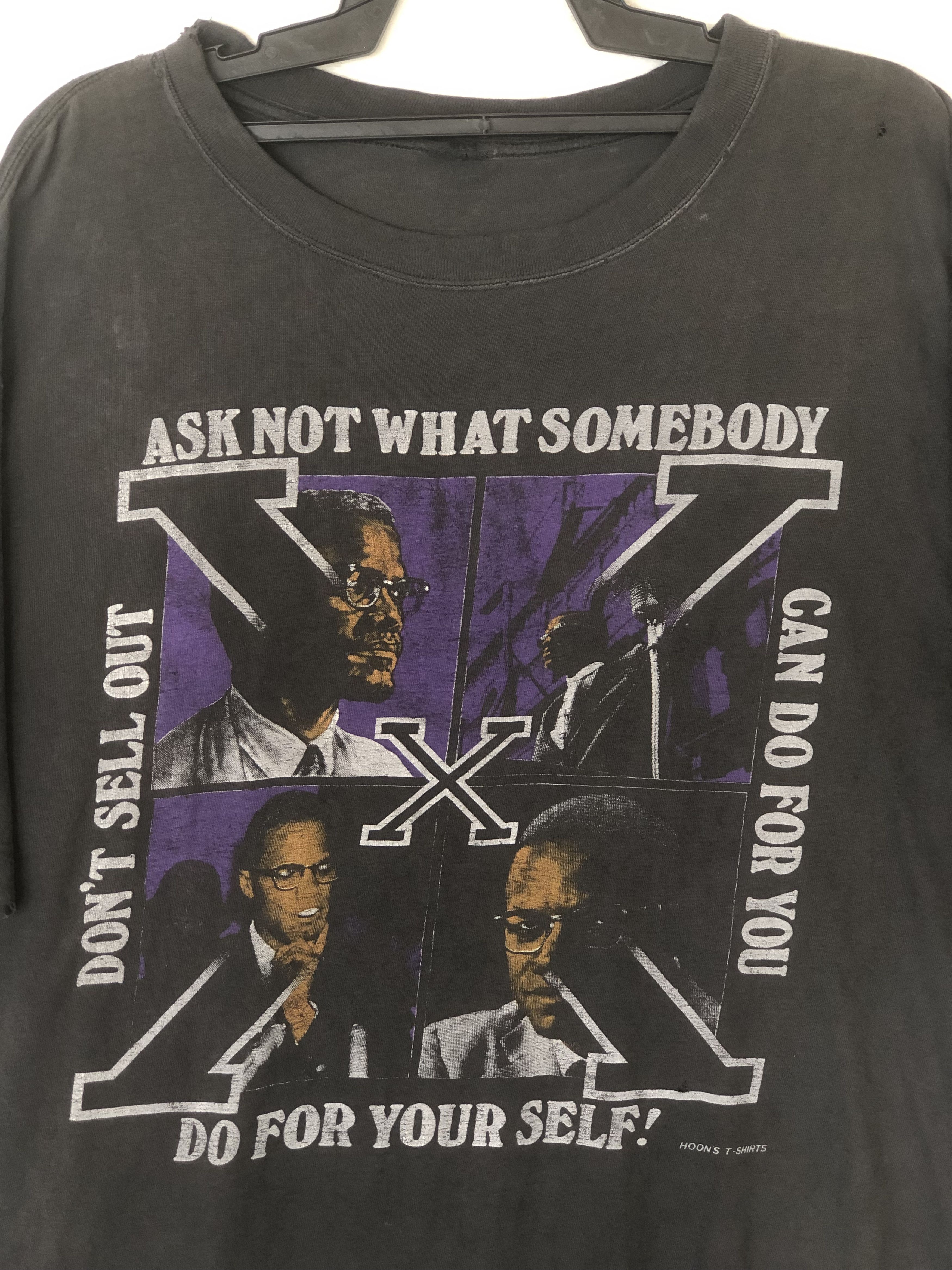 Vintage Thrashed vintage 90s MALCOM X Rare design Size US XL / EU 56 / 4 - 2 Thumbnail