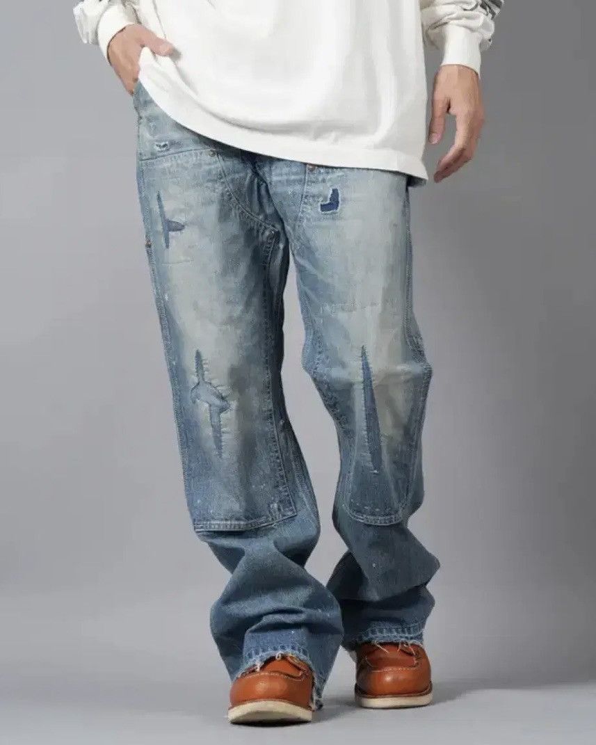 Saint Michael Saint Michael Double Knee Flare Denim Jeans Size US 34 / EU 50 - 1 Thumbnail