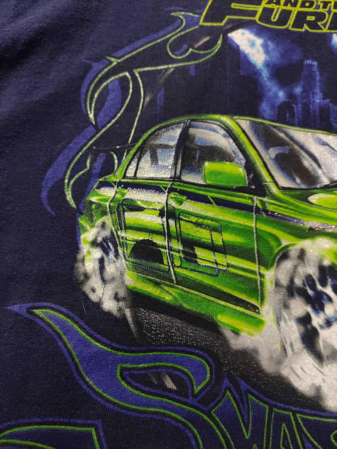 Universal Studios Vtg 00's The Fast & The Furious " Paul Walker Evo7 " Movie Size US XL / EU 56 / 4 - 3 Thumbnail