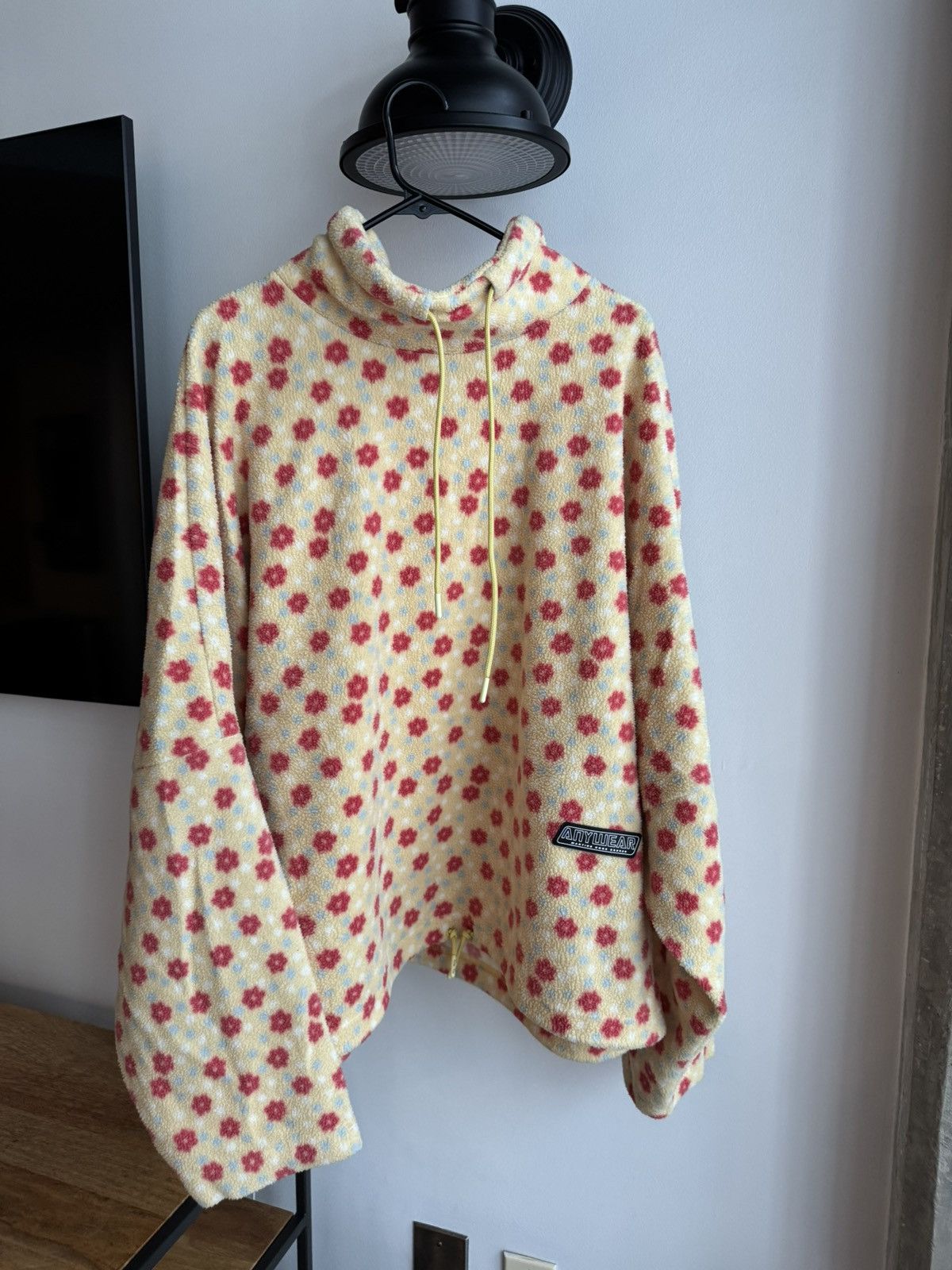 Patterned Mock Neck Fleece