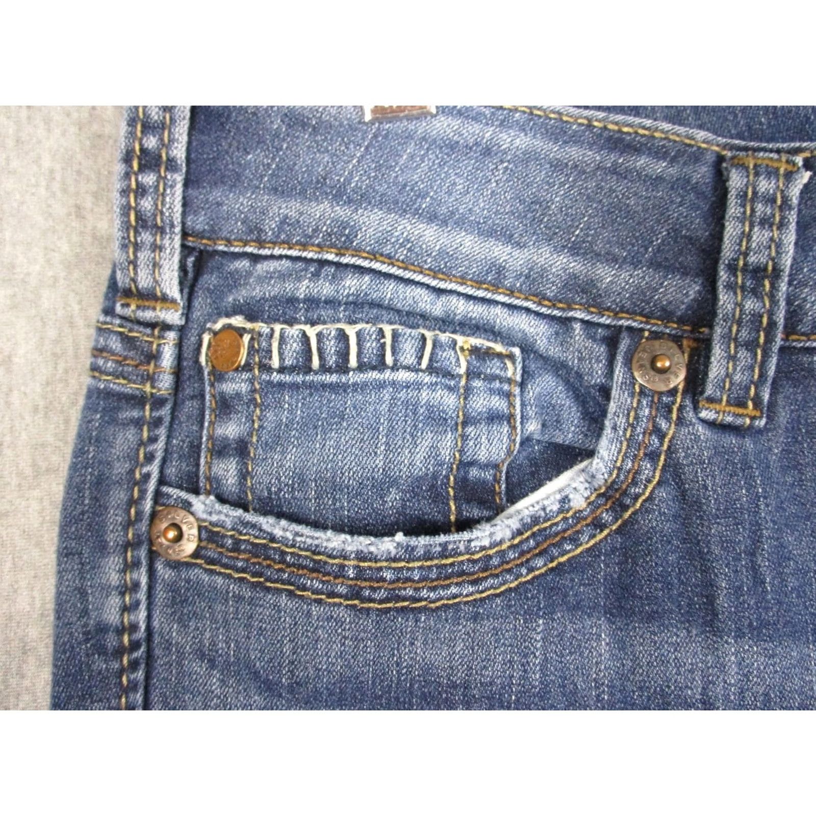 Silver Jeans Co. Silver Jeans Suki Surplus Jeans Womens 31x32 Blue Medium Wash Bootcut Denim Jeans Women's W31 L32 Size 24" / US 00 / IT 34 - 6 Thumbnail