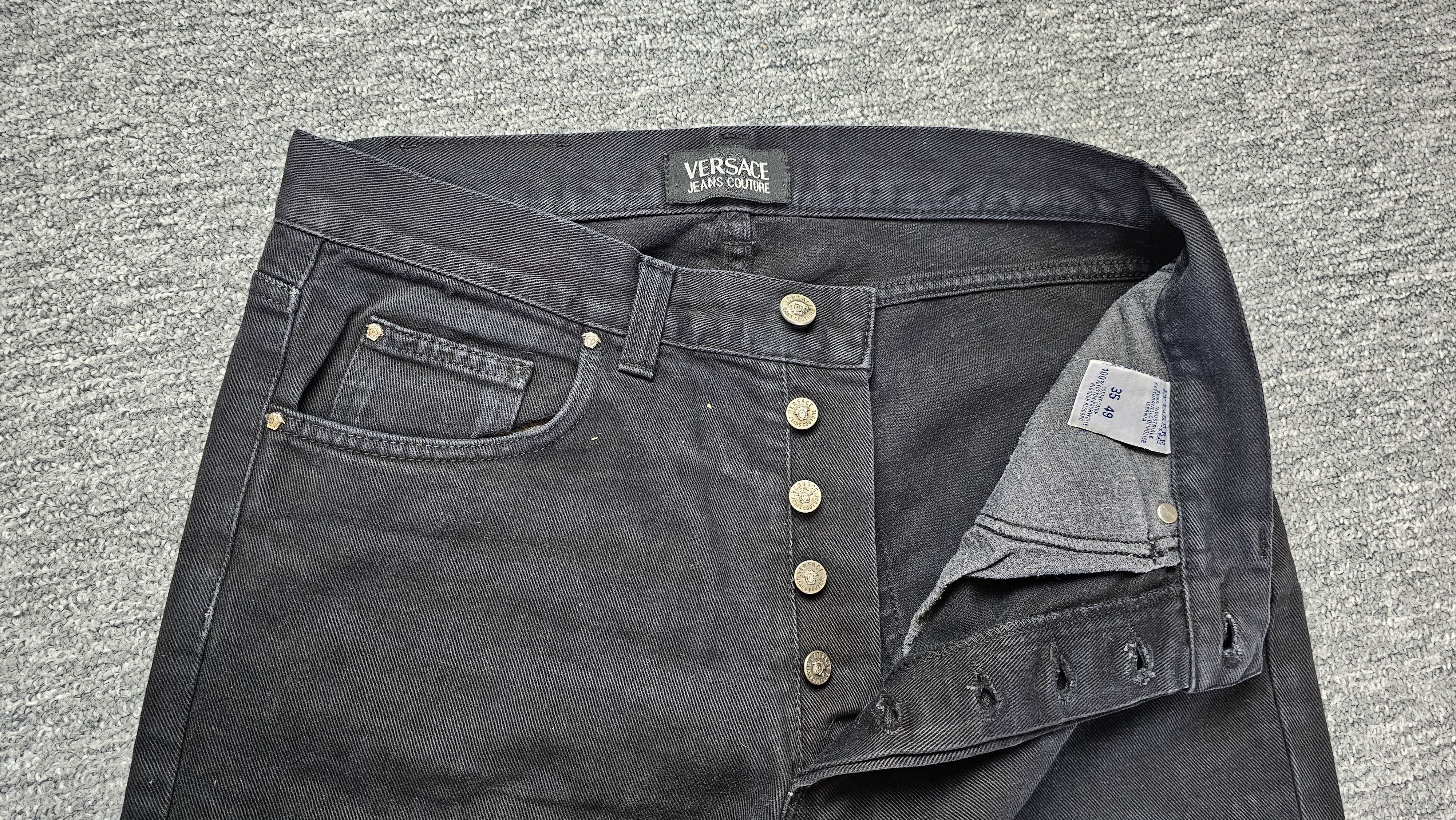 Versace Jeans Couture Versace Jeans Couture 90s Black Straight Denim Medusa 35 Size US 35 - 8 Thumbnail