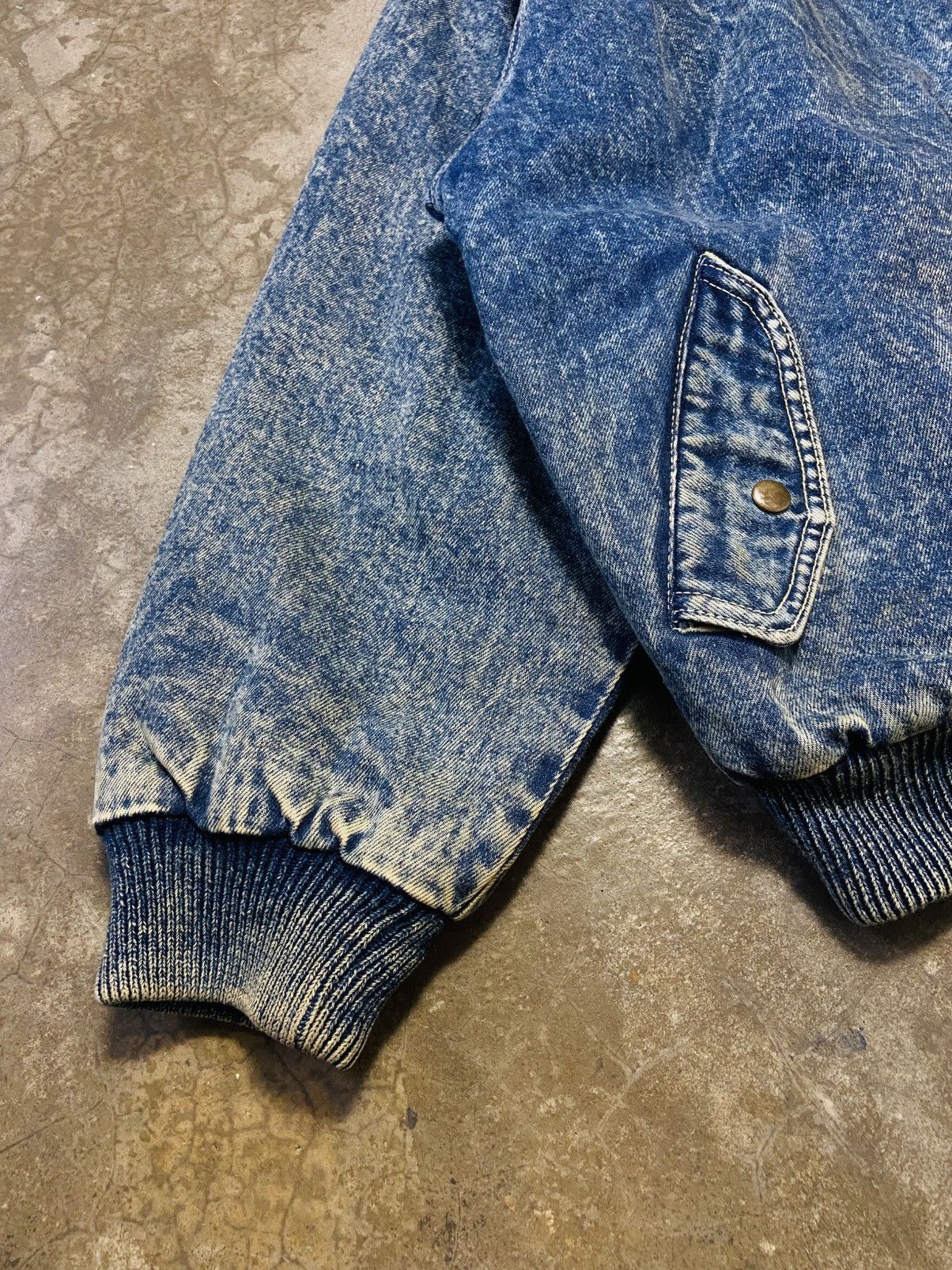 Jean Vintage Mad Station Denim Bomber Jacket Size US L / EU 52-54 / 3 - 5 Thumbnail