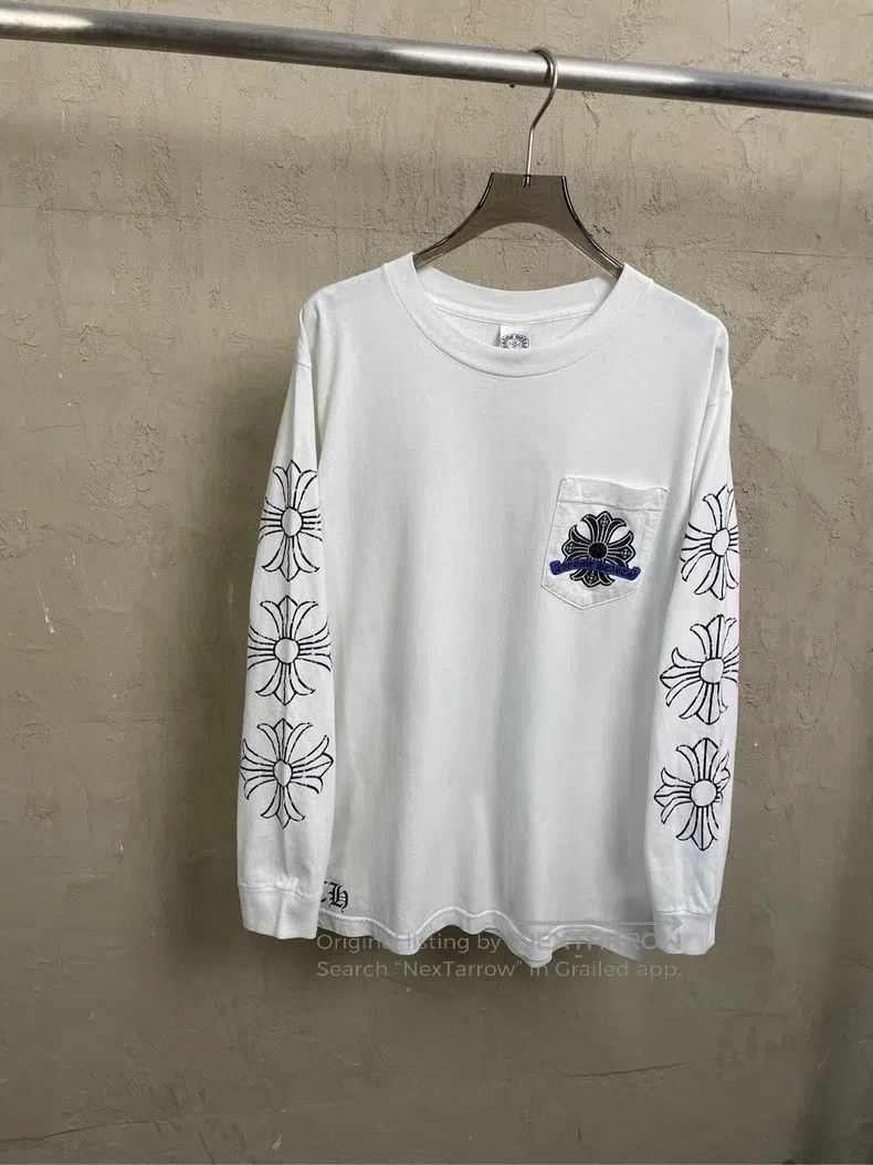Chrome Hearts CHROME HEARTS Size M White blue scroll big cross horseshoe Size US M / EU 48-50 / 2 - 1 Thumbnail