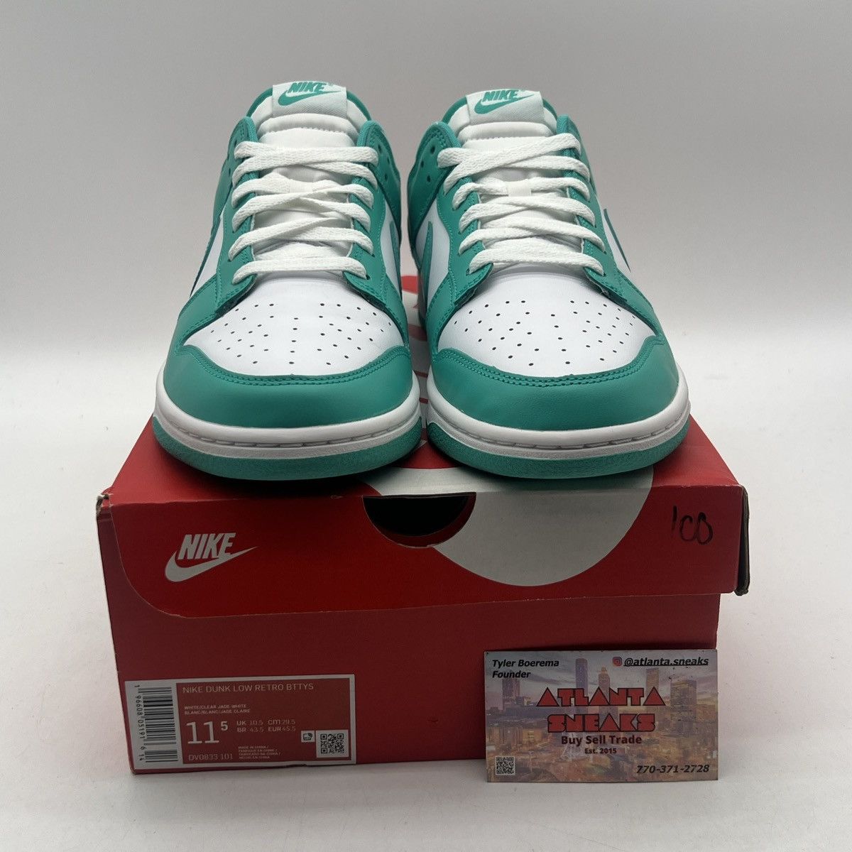 Nike Nike dunk low clear Jade Size US 11.5 / EU 44-45 - 2 Thumbnail