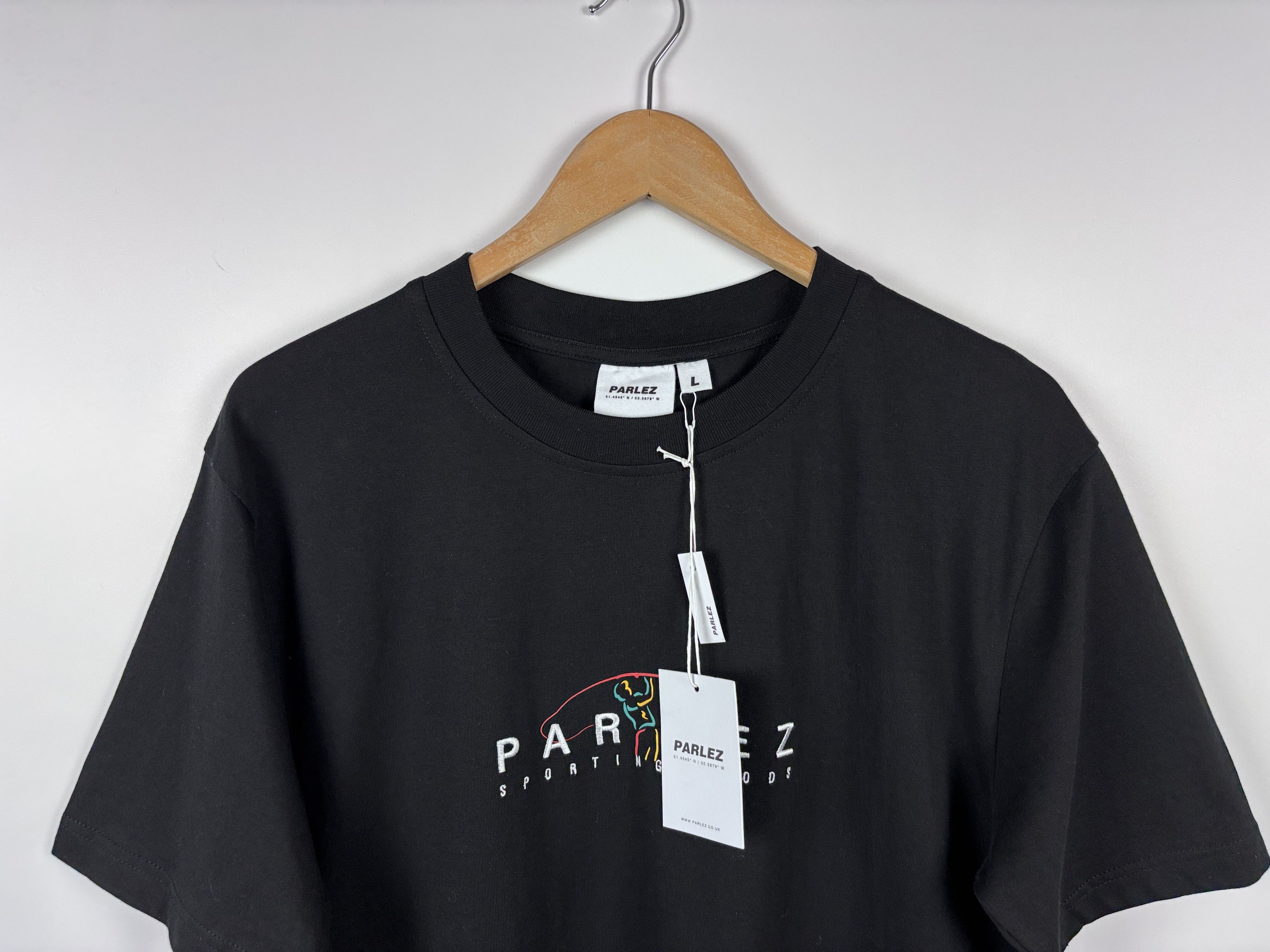 Parlez Mens Parlez Embroidered Black T-Shirt Size L Size US L / EU 52-54 / 3 - 4 Thumbnail