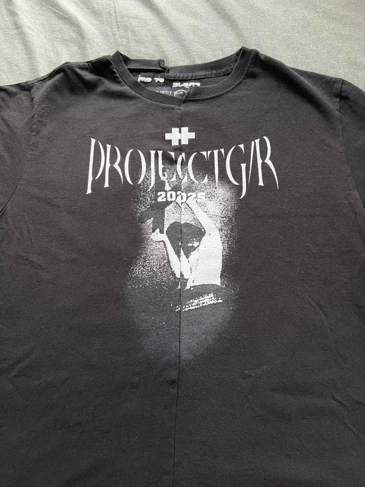 project GR ロックTシャツ Project GR Split Cross T Shirt Size 2