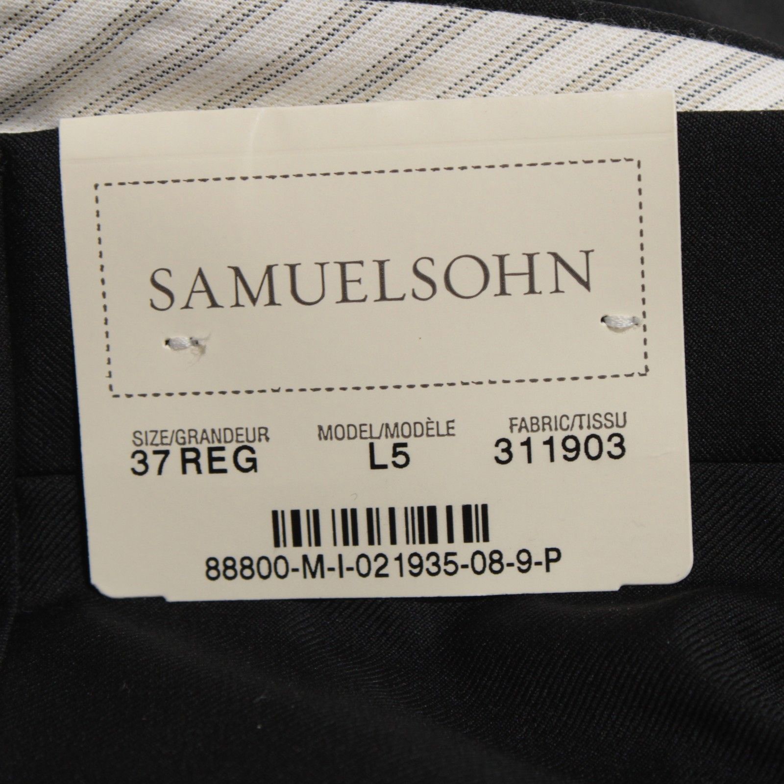Samuelsohn Samuelsohn New with tags Dress Pants Size 37 US In Black Size US 37 - 5 Thumbnail