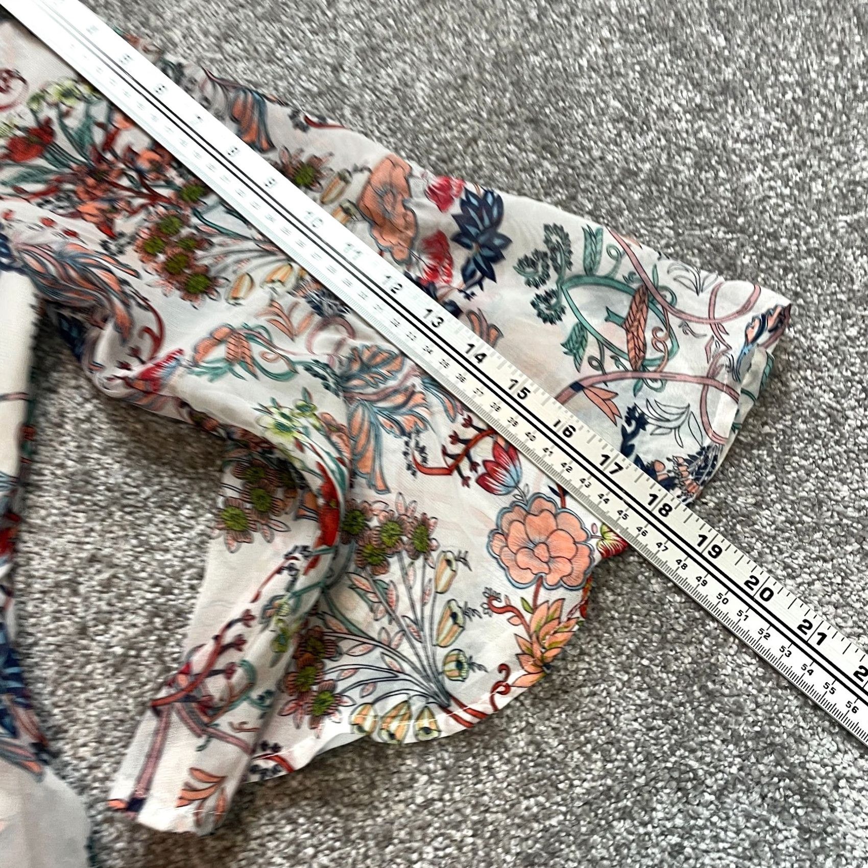 Vintage Emmer & Oat Dress Womens L White Floral Allover Boho Long Sleeve Midi Ladies Size L / US 10 / IT 46 - 5 Thumbnail