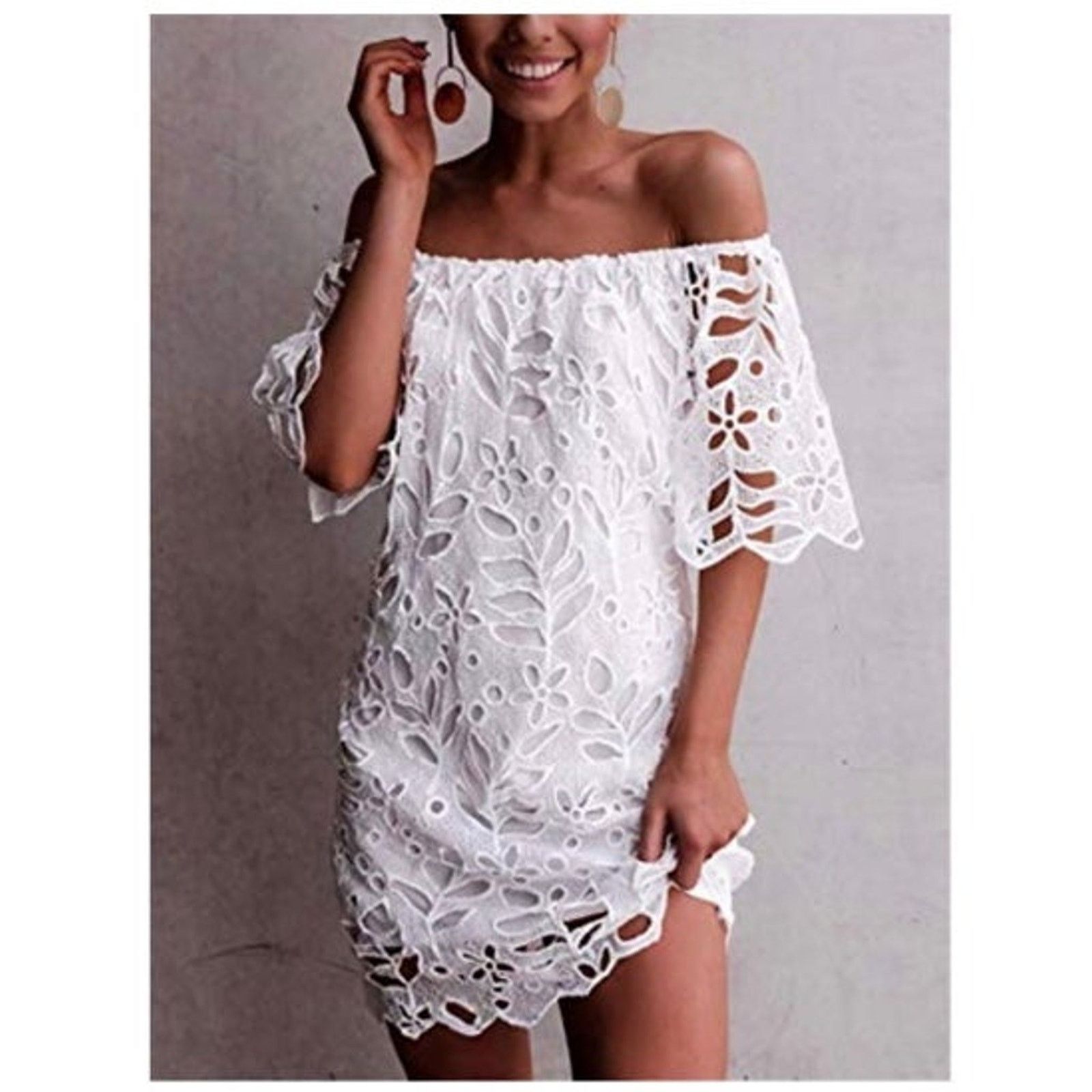 Other NWT PRETTYGARDEN Off Shoulder Vintage Floral Lace dress S Size S / US 4 / IT 40 - 3 Thumbnail