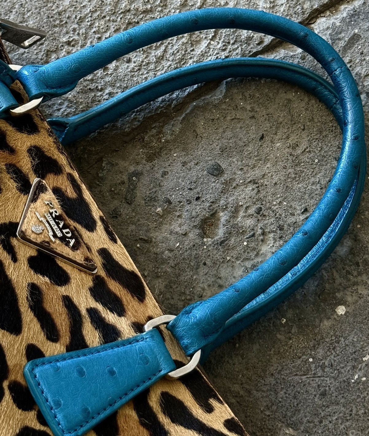 Prada Rare Prada - Galleria - Ostrich Cavallino - Hand bag Size ONE SIZE - 14 Thumbnail