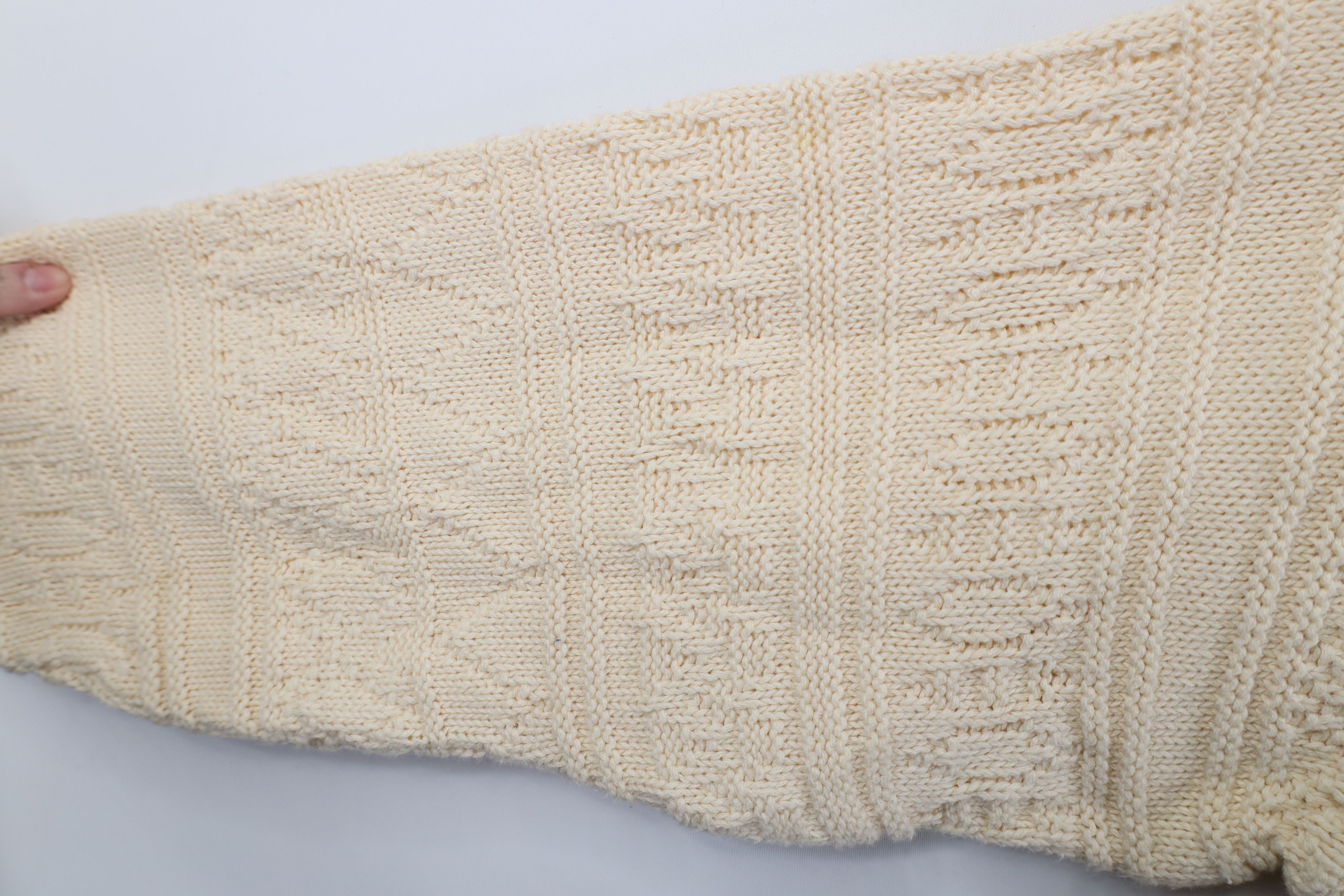 Vintage Vintage 90s Streetwear Cotton Knit Crewneck Sweater Beige Size US M / EU 48-50 / 2 - 6 Thumbnail