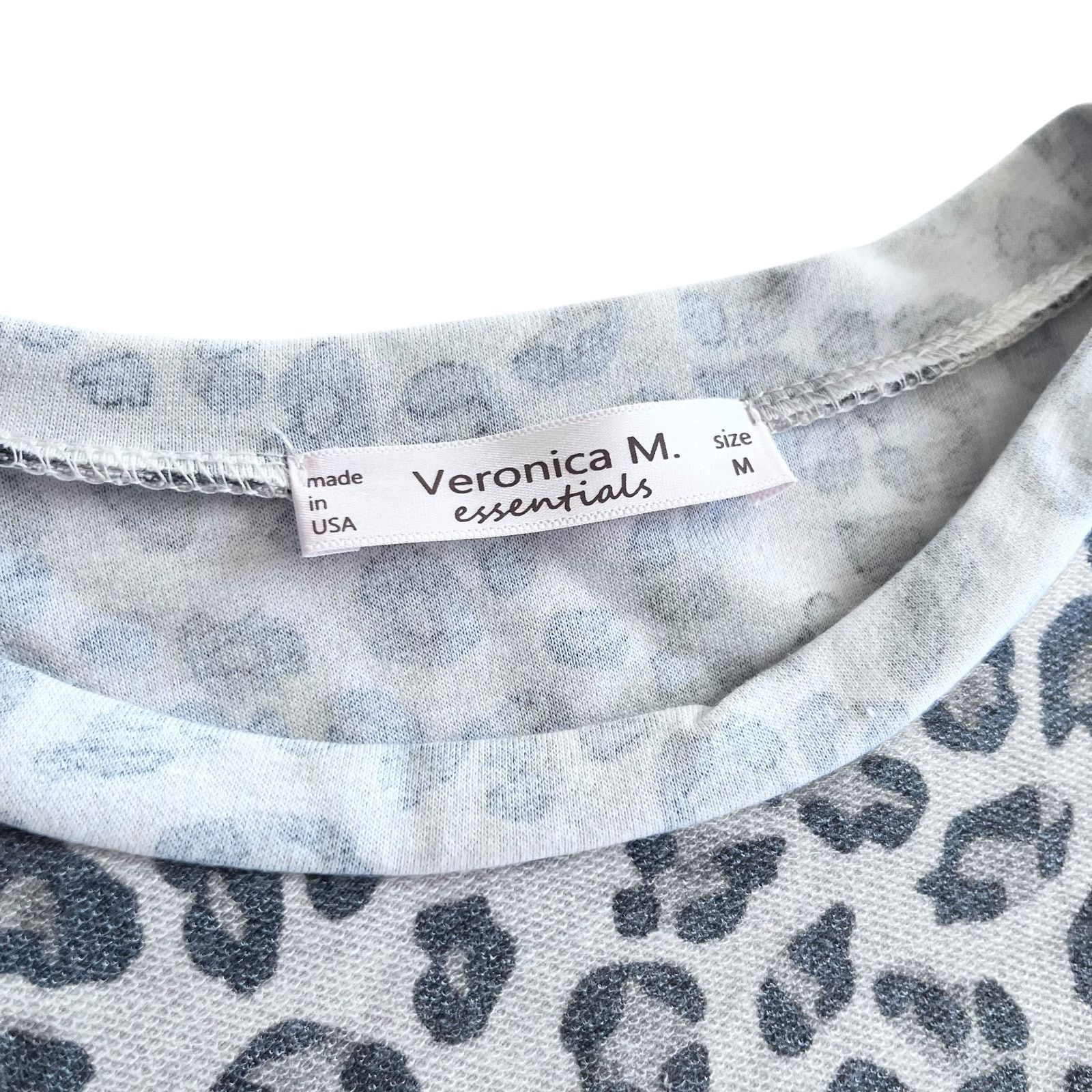 Other Veronica M Beige leopard Animal Print Long Sleeve T-Shirt Size M / US 6-8 / IT 42-44 - 2 Thumbnail