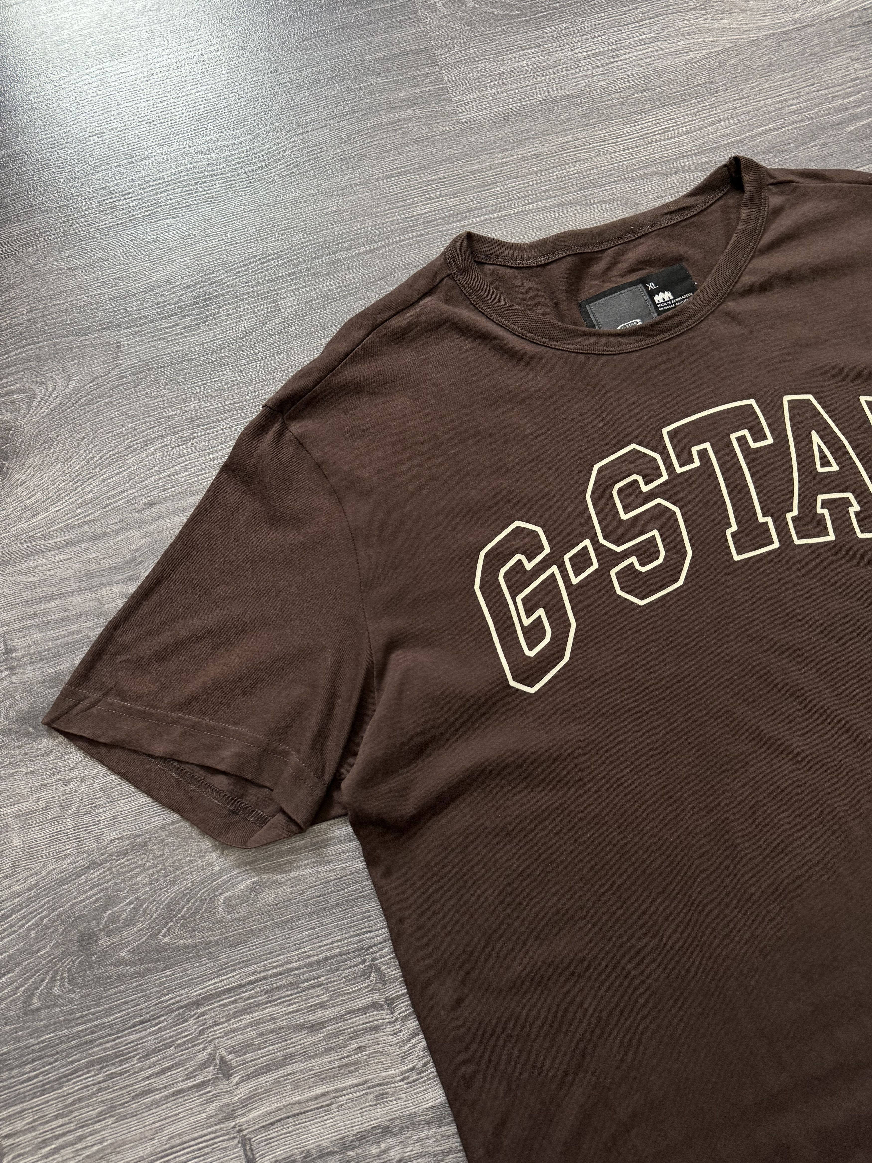 G-Star Vintage Gstar Raw Brown Tee Size US XL / EU 56 / 4 - 4 Thumbnail