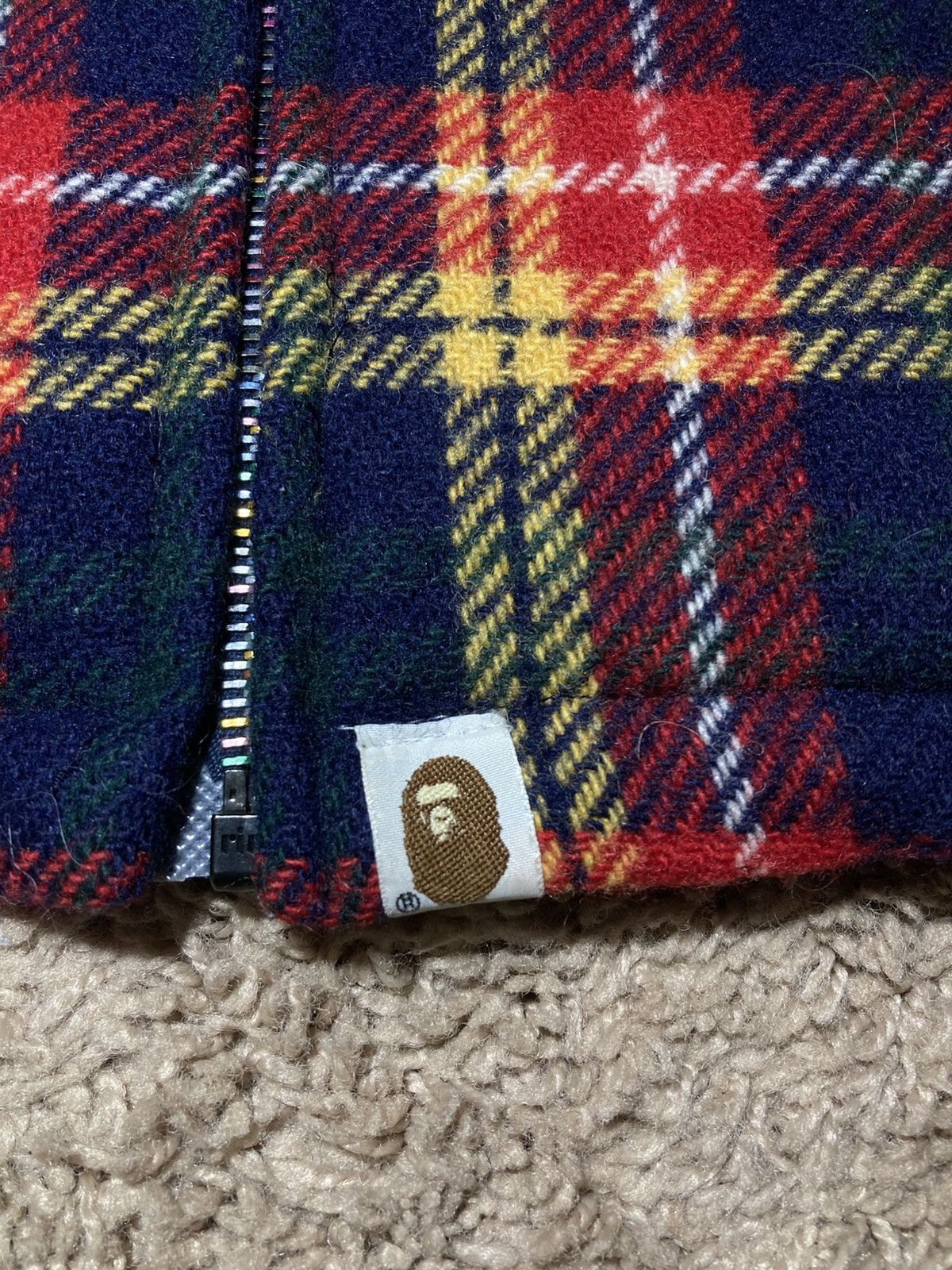 Bape 1998 Bape Check Fringe Western Jacket Fleece Plaid Tassel OG Size US XS / EU 42 / 0 - 4 Thumbnail
