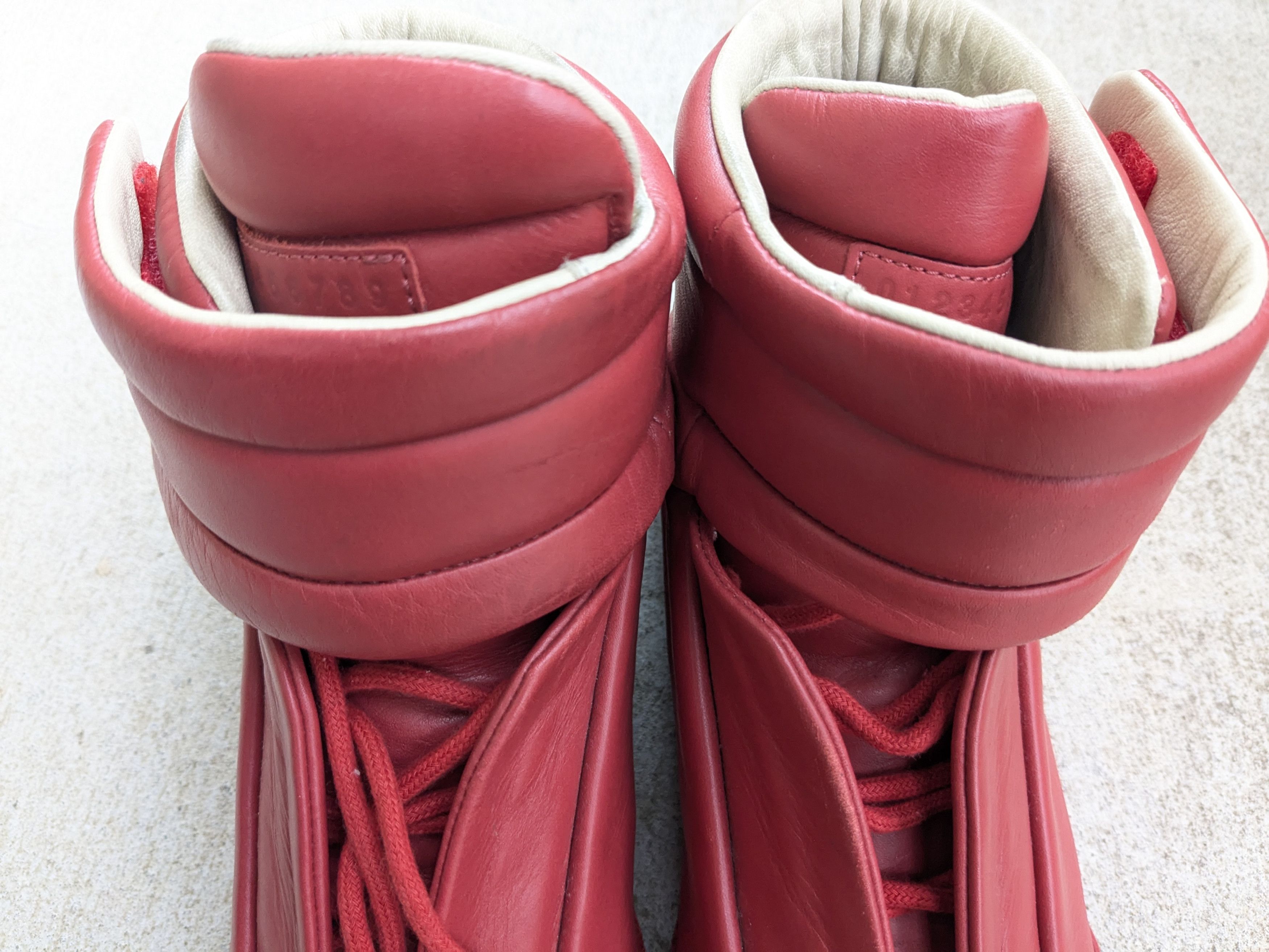 Maison Margiela Maison Margiela Future Red 8 41 Leather High Tops Size US 8 / EU 41 - 4 Thumbnail
