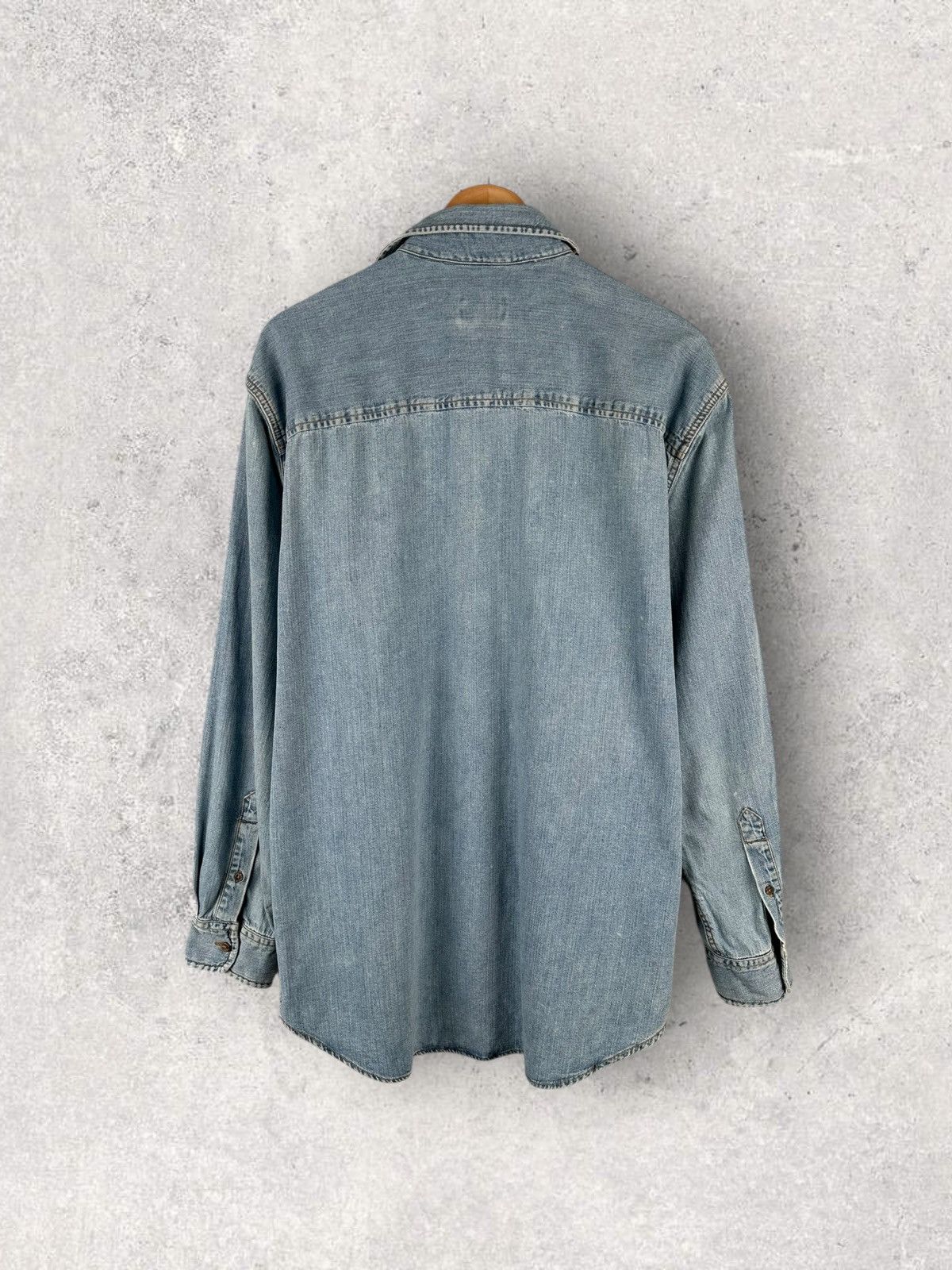 DKNY Vintage 90s Dkny Denim Shirt Oversized Button Up Shirt Size US XL / EU 56 / 4 - 2 Thumbnail