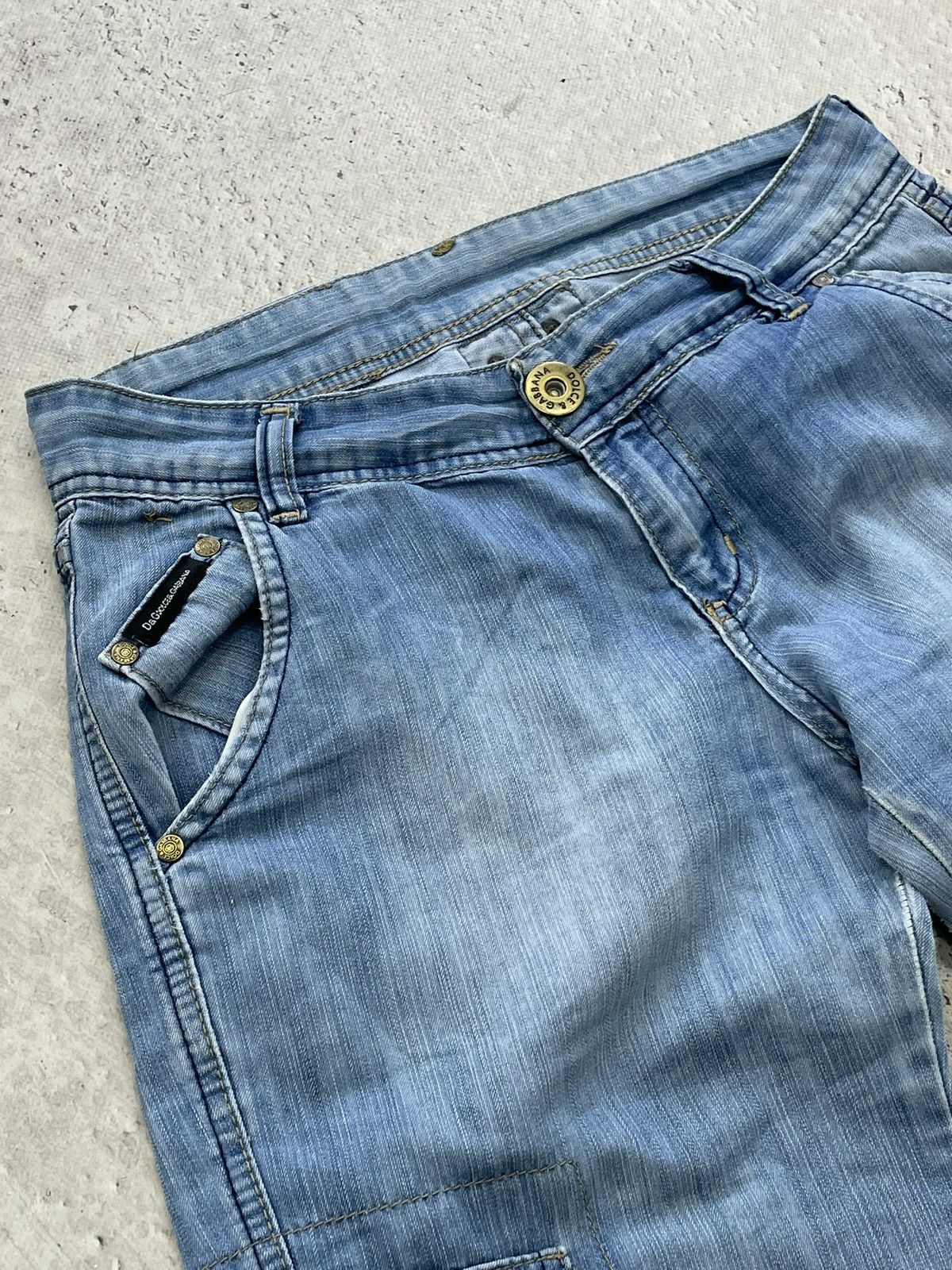 Dolce & Gabbana Rare flared denim cargo Dolce Gabbana 2000s pants jeans Size US 29 - 5 Thumbnail