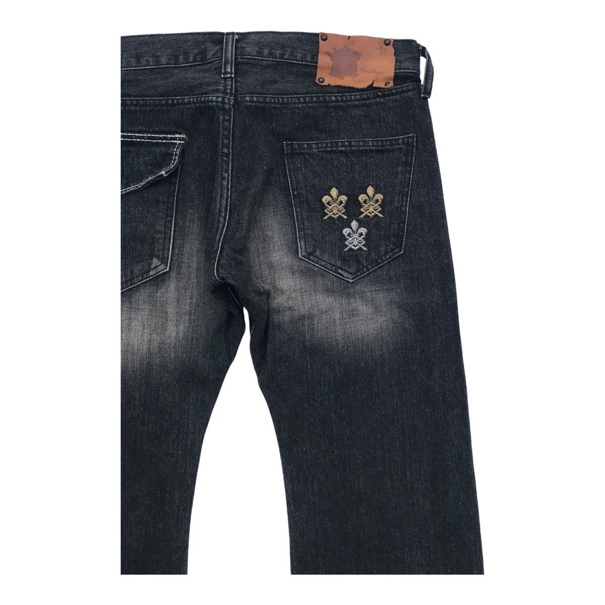 Japanese Brand Roi Franc Japan Bleach Studded Denim Pants Size US 32 / EU 48 - 8 Thumbnail