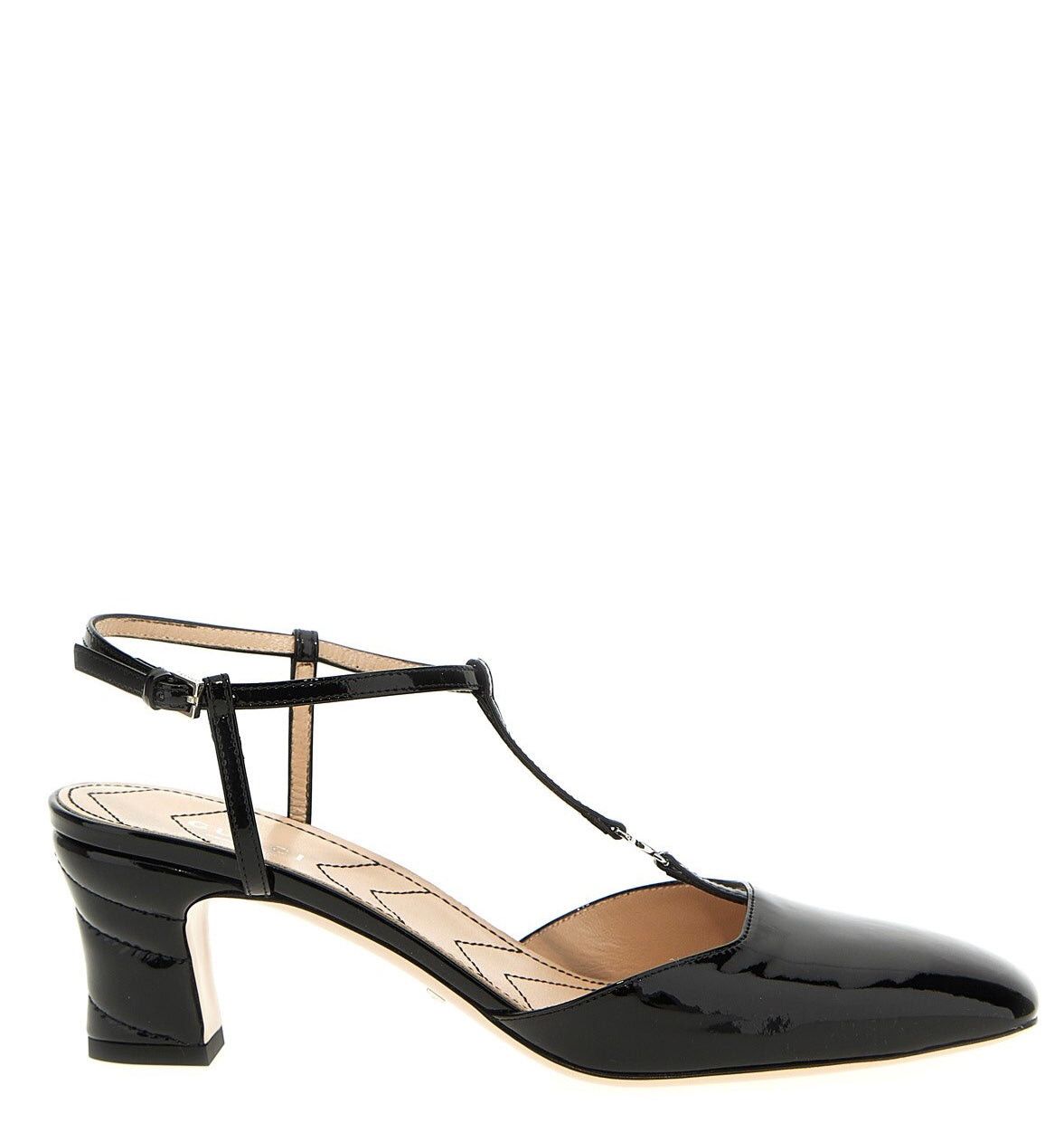 GUCCI DOUBLE G SLINGBACK LEATHER PUMPS SIZE 37.5