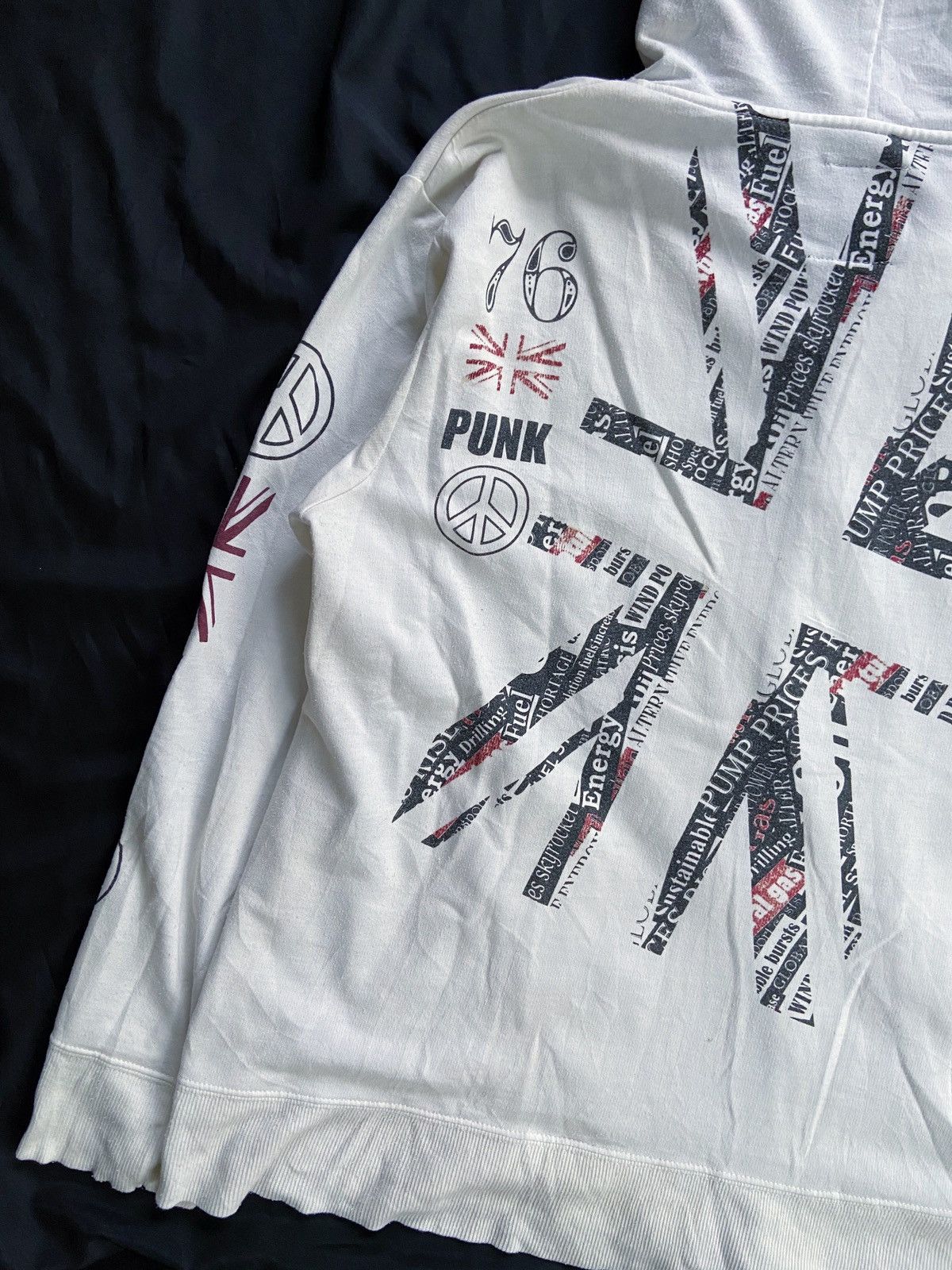 Japanese Brand COMMONTAGE PUNK 76 TRASHED ZIP HOODIE Size US M / EU 48-50 / 2 - 16 Thumbnail