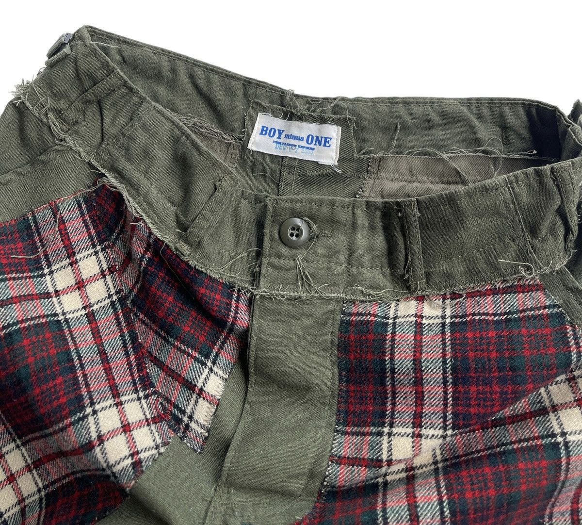 Japanese Brand Boy Minus One Tartan Patchwork Short Pants Size US 31 - 7 Thumbnail