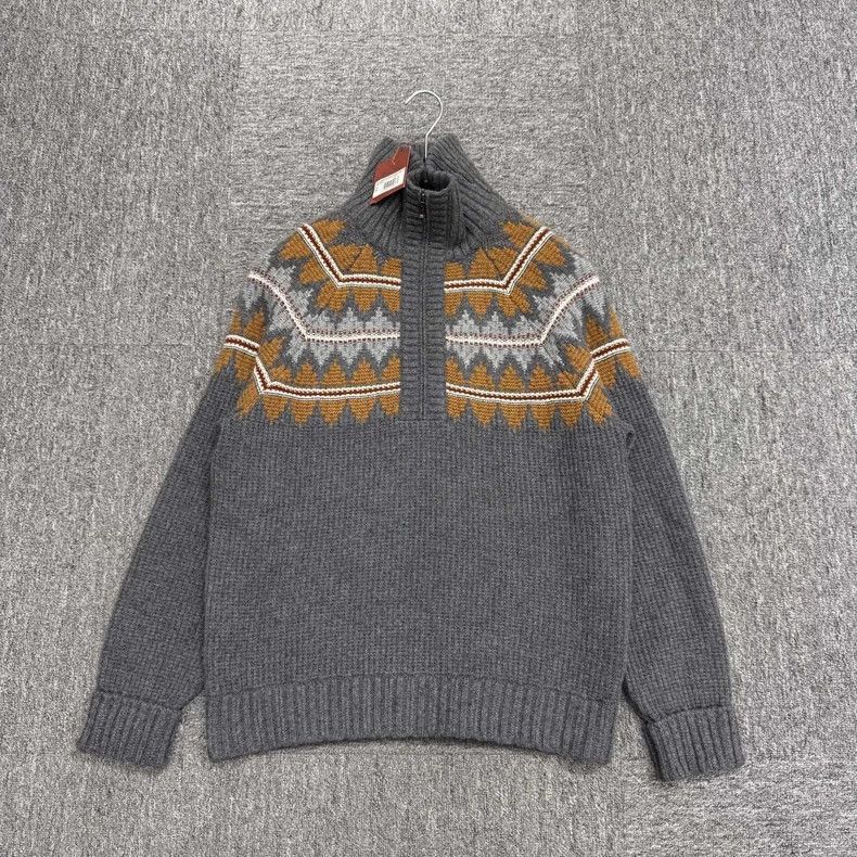 Loro Piana LORO PIANA Half zip knit sweater Size XL / US 12-14 / IT 48-50 - 1 Thumbnail