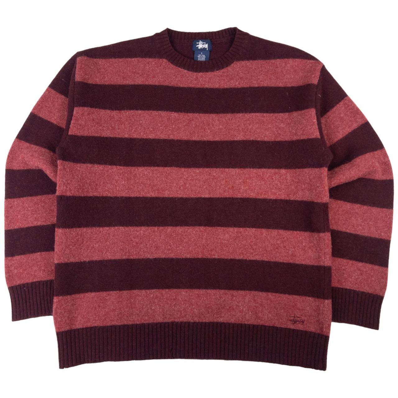 Stussy Vintage Stussy Stripped Knit Jumper Size L Size US L / EU 52-54 / 3 - 1 Thumbnail
