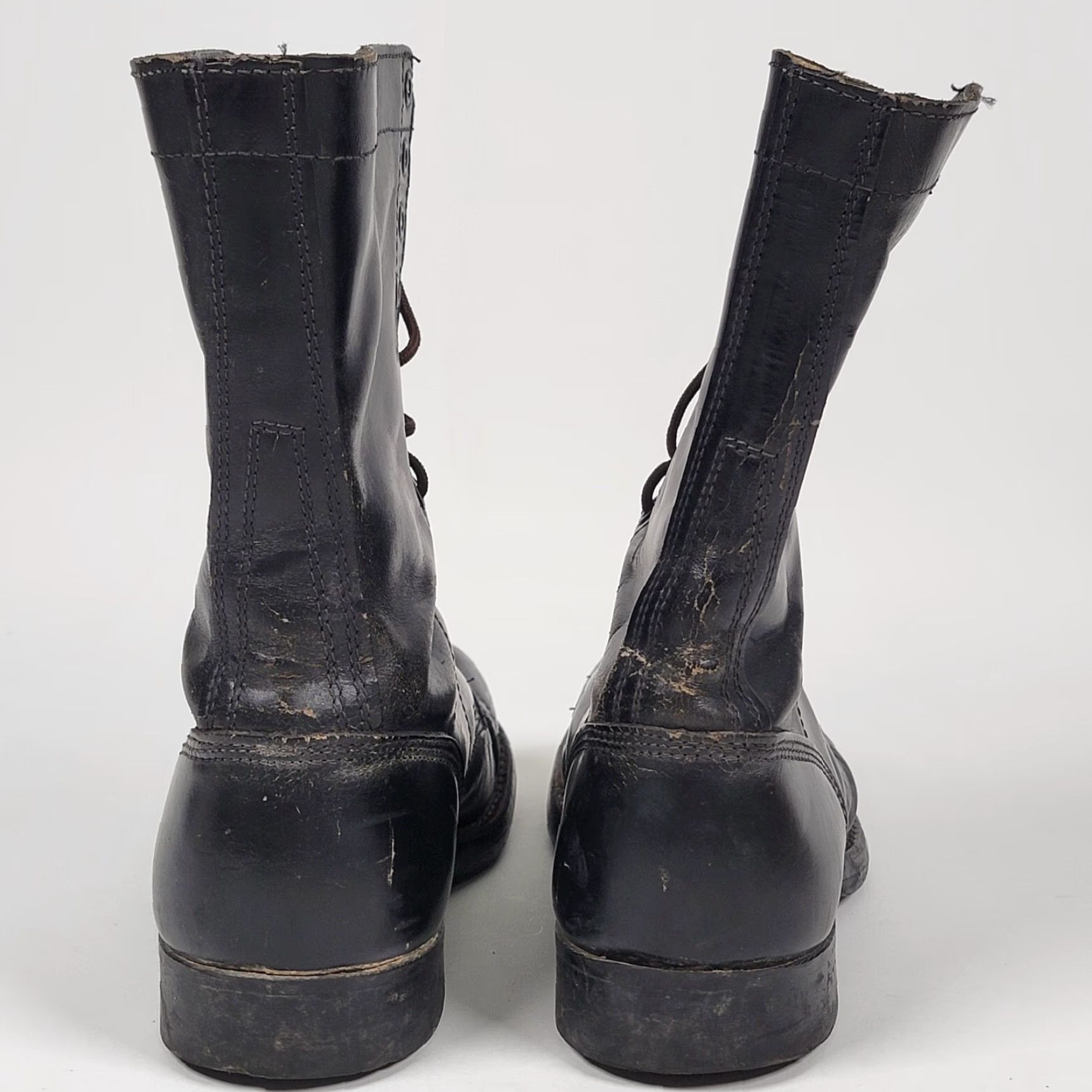 Vintage VINTAGE Corcoran Boots Mid-Calf Leather Black 10" Combat Jump 9 D Mens USA Grounded by Leather Size US 9 / EU 42 - 7 Thumbnail