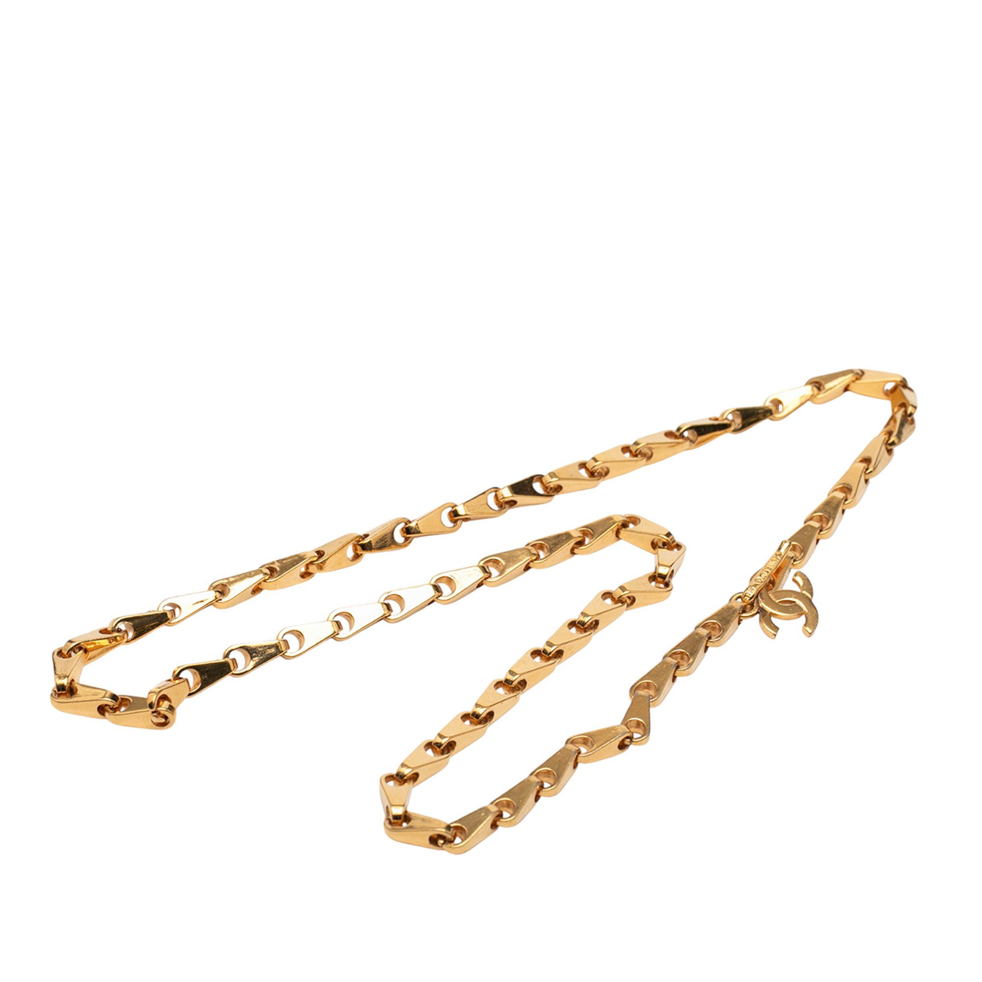Chanel Chanel Gold Plated CC Pendant Necklace Size ONE SIZE - 1 Thumbnail