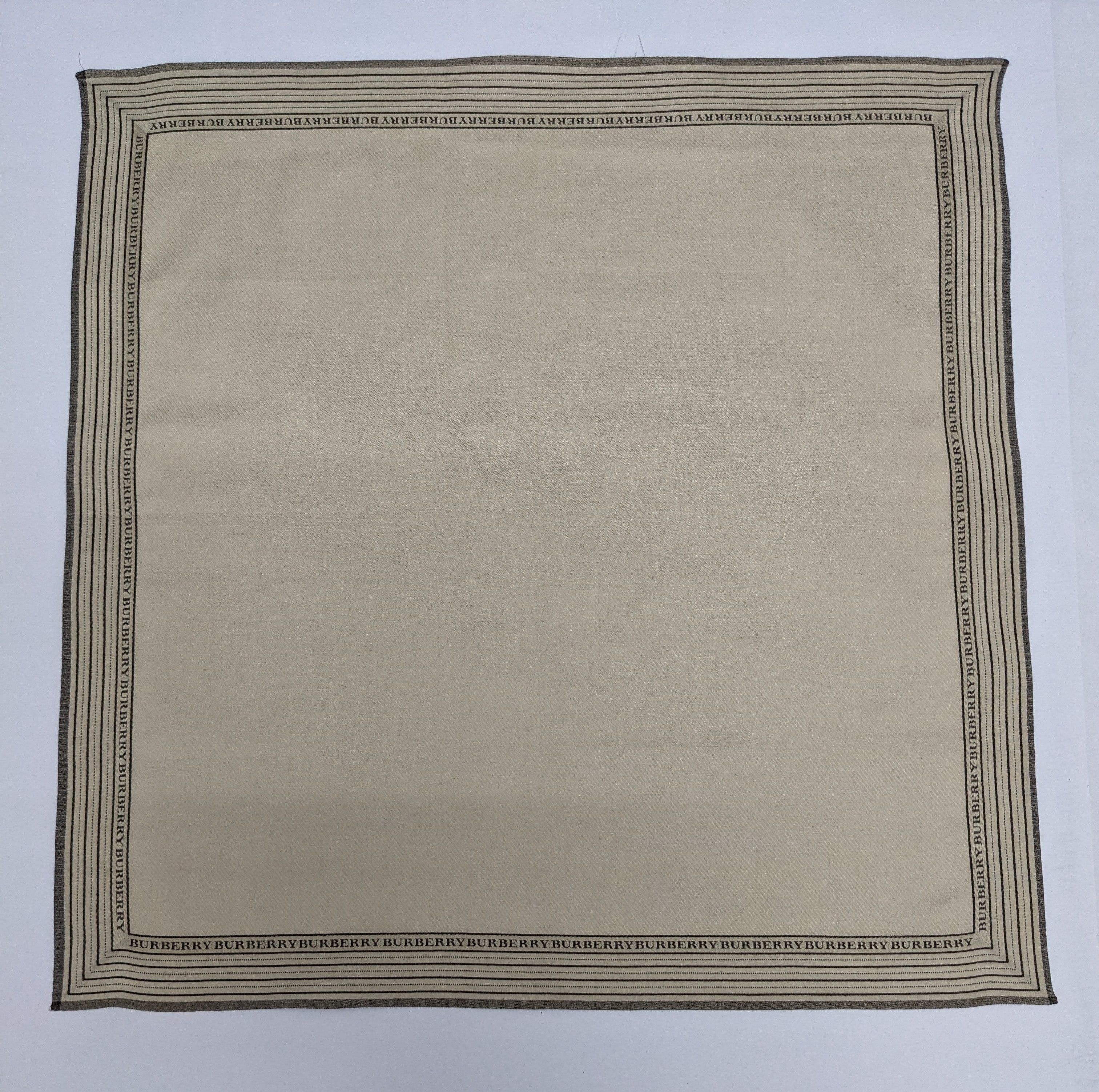 Burberry Burberry Handkerchief Bandana Beige Tan Spell Out Logo Size ONE SIZE - 3 Thumbnail
