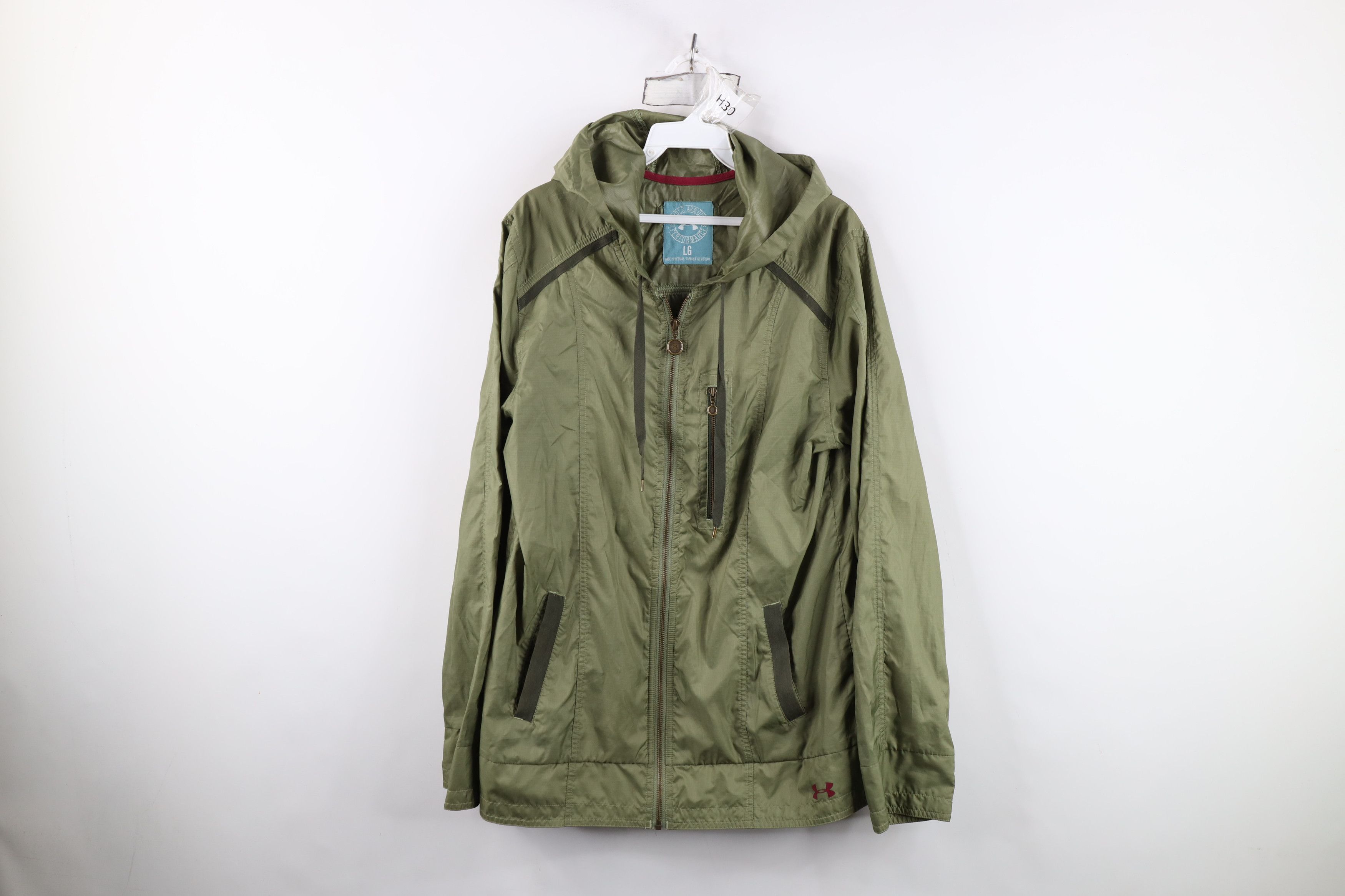 Under Armour Vintage Under Armour Full Zip Hooded Windbreaker Jacket Size L / US 10 / IT 46 - 1 Thumbnail