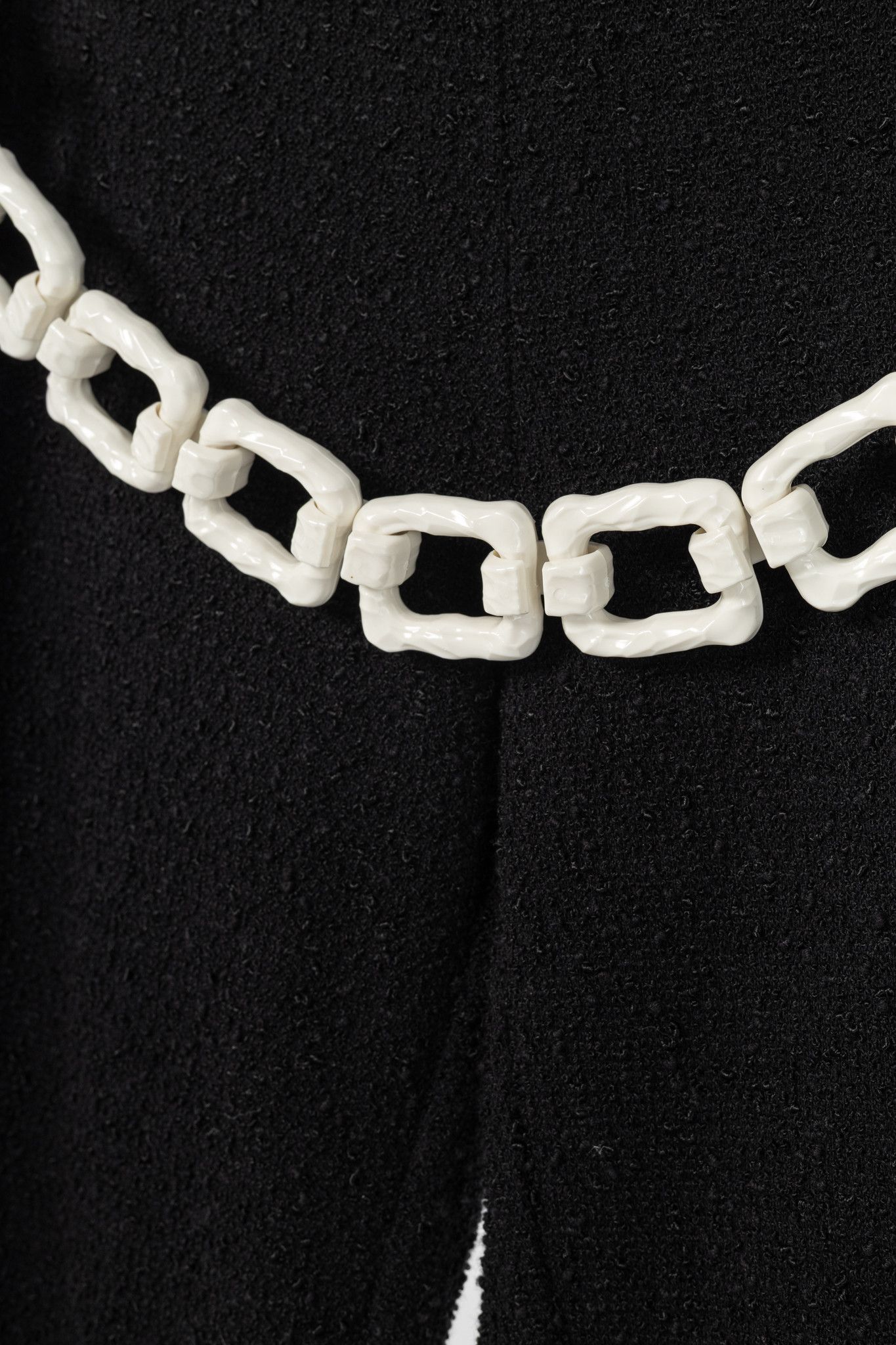 Moschino Moschino Cheap and Chic Boucle-Knit Chain-Belt Skinny Pants Size 27" / US 4 / IT 40 - 5 Thumbnail