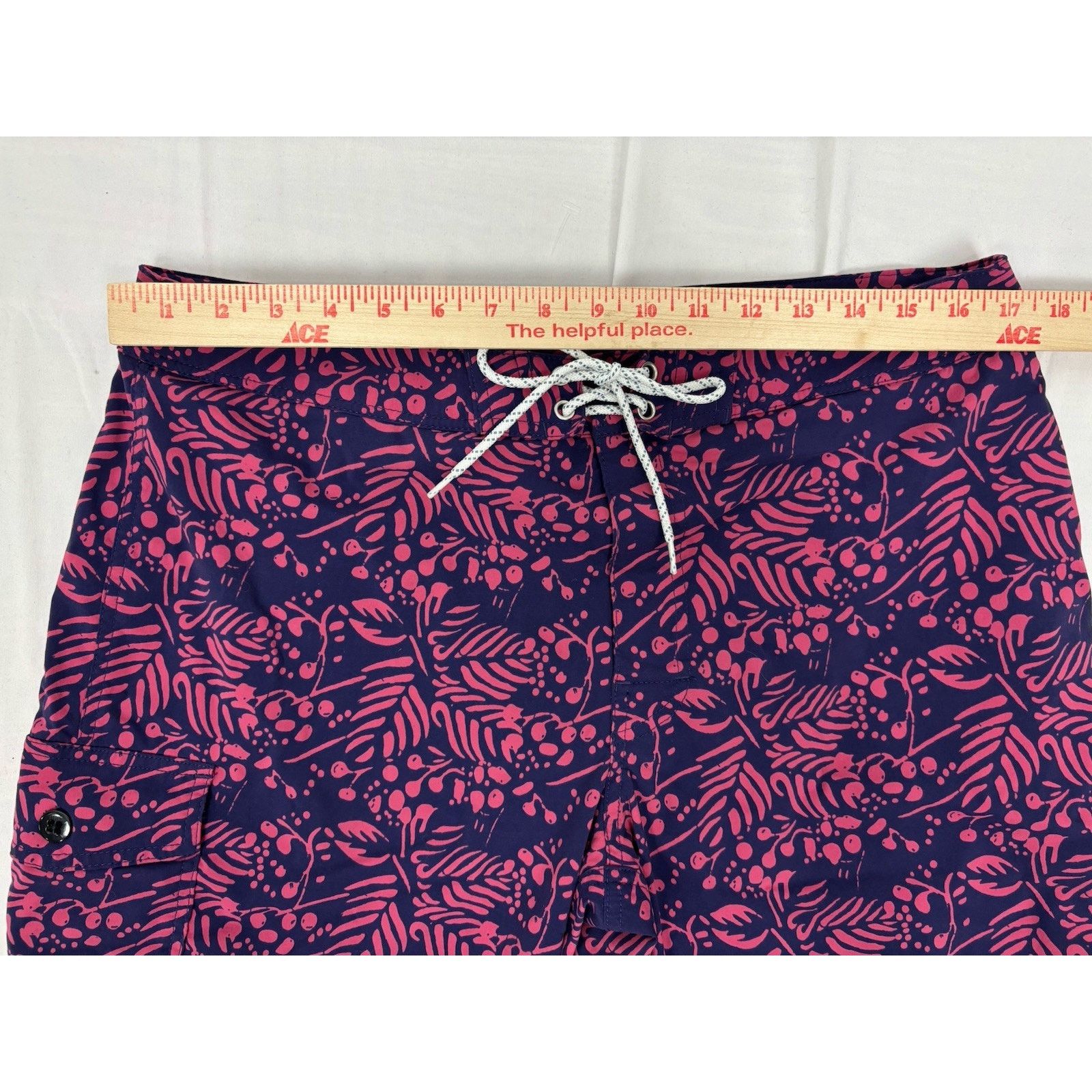 J.Crew J. Crew 9 In Eco Swim Board Short Purple Pink Palm 34 Size US 34 / EU 50 - 2 Thumbnail