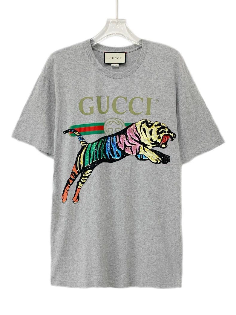 Gucci Gucci Gray letter tiger sequin round-neck short-sleeved T- Size XS / US 0-2 / IT 36-38 - 1 Thumbnail