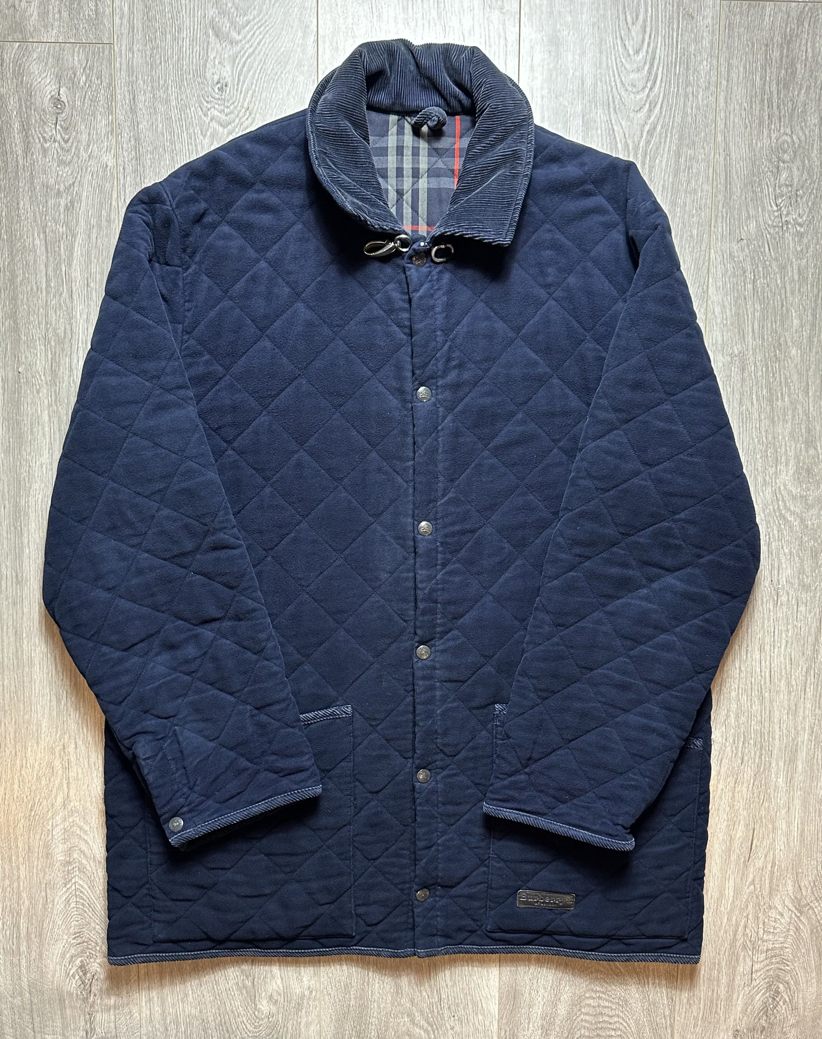 Burberry × Vintage Vintage Quilted Burberry Lined Smokers / Overcoat Jacket Size US L / EU 52-54 / 3 - 1 Thumbnail