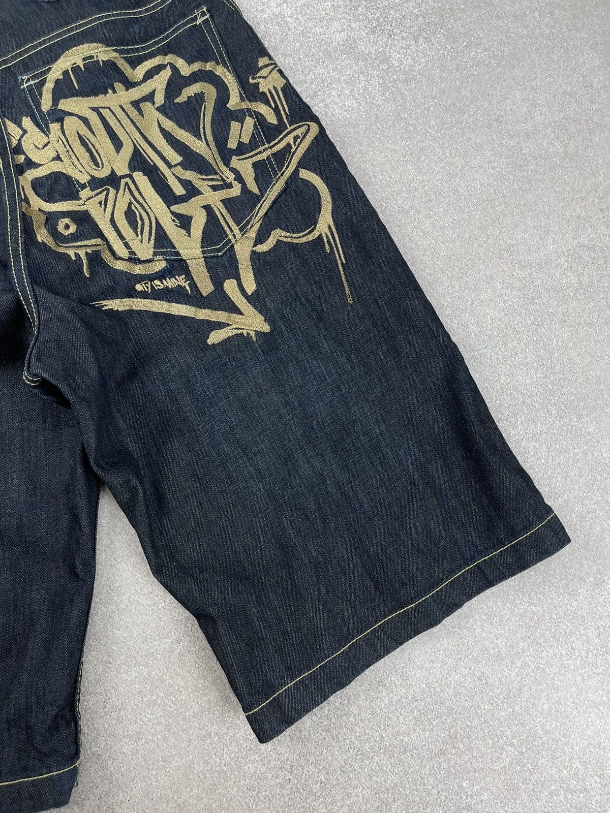 Southpole Southpole Washed Blue Rap Baggy Denim Shorts Size 31 Size US 31 - 11 Thumbnail