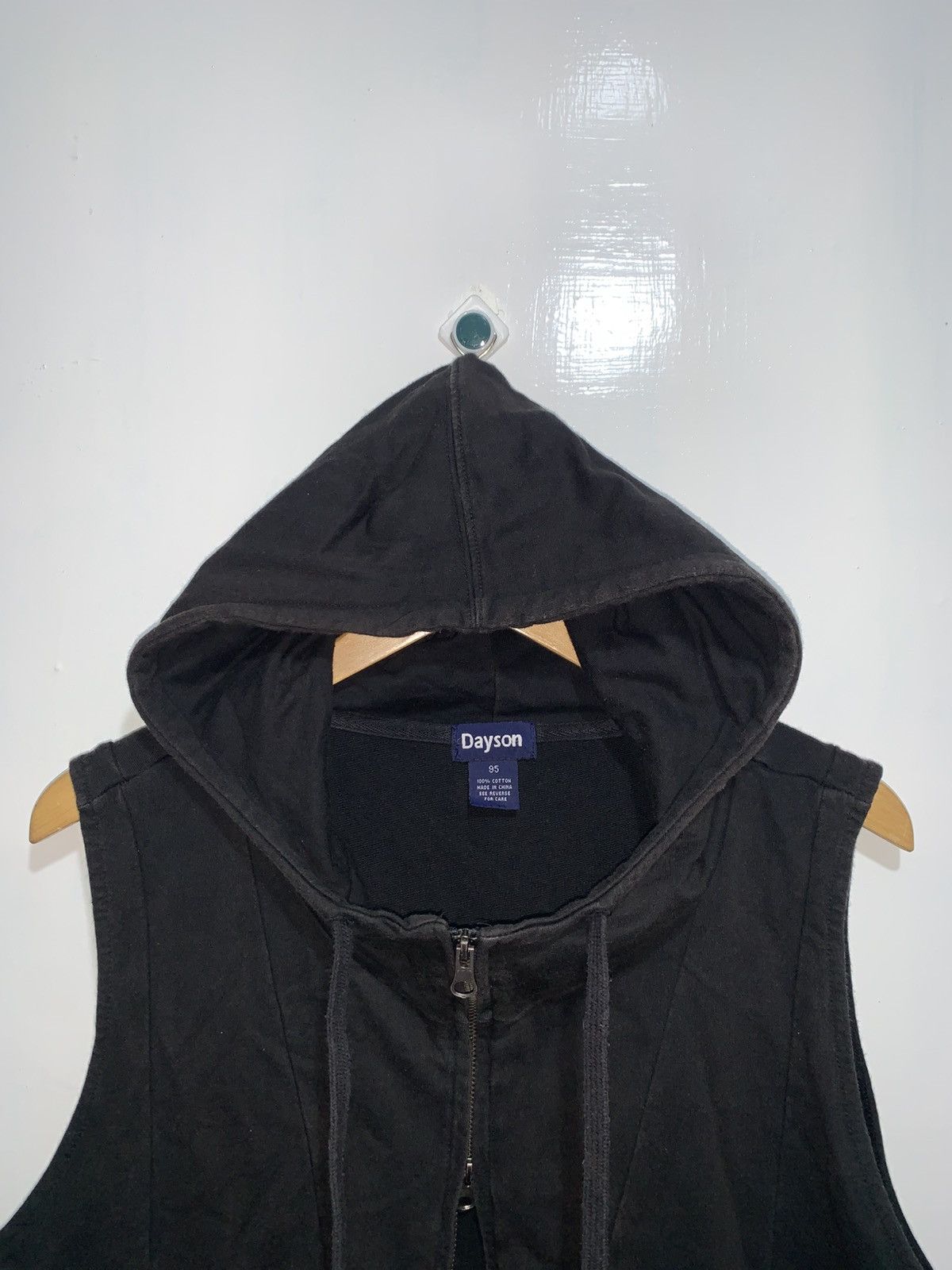 Japanese Brand Dayson Vest Zip Up Hoodie Black Punk Rock n Roll Style Size US M / EU 48-50 / 2 - 2 Thumbnail