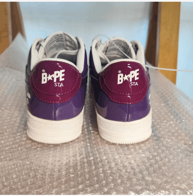 Bape A Bathing Ape Bapesta Low Purple Red Sneakers Size US 8 / EU 41 - 4 Thumbnail