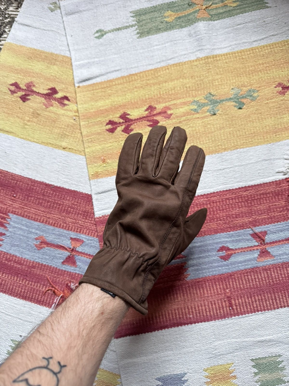 Genuine Leather Vintage 00’s Genuine Leather Brown Gloves Size ONE SIZE - 1 Thumbnail