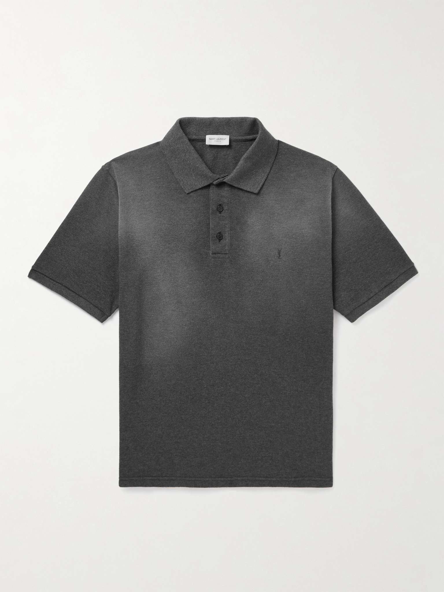 Saint Laurent Paris o1tp1o0525 Polo T-Shirt in Grey Size US S / EU 44-46 / 1 - 1 Thumbnail