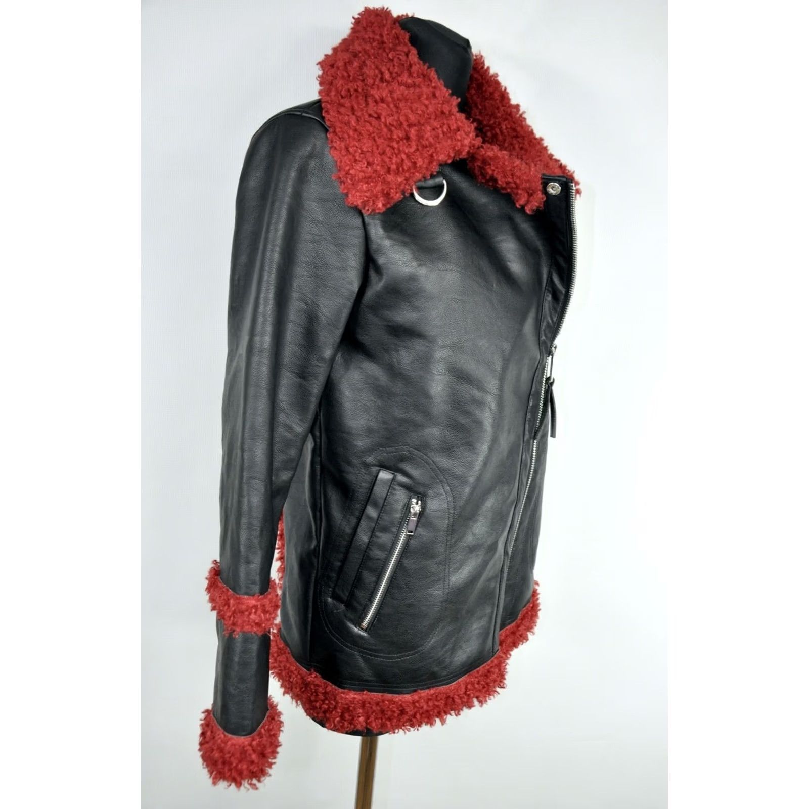 Vintage URBANCODE Longline Aviator Coat With Contrast Fleece Lining Women's Size US 4 Coat Black Women XS-4? Size S / US 4 / IT 40 - 4 Thumbnail