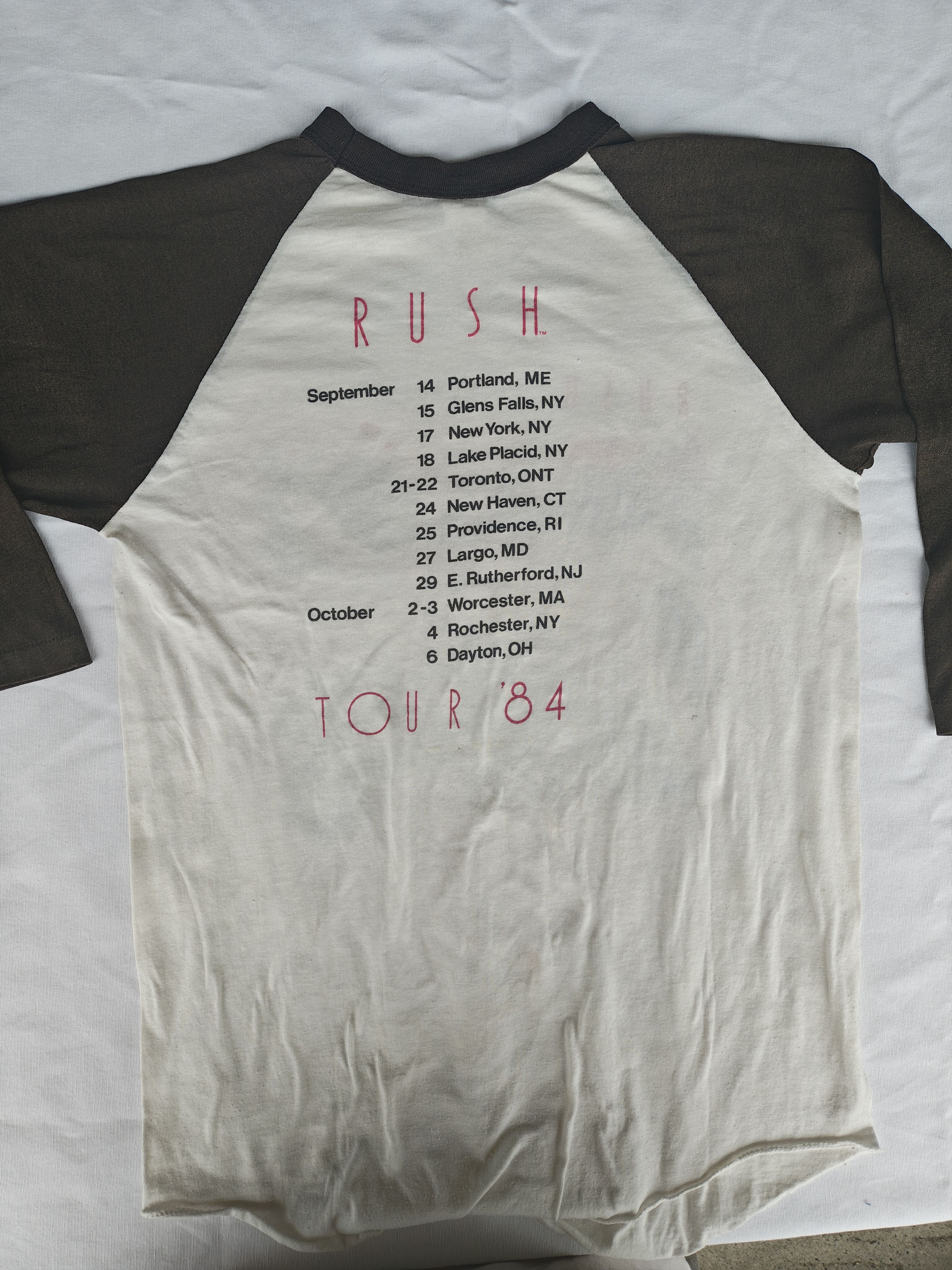 Vintage 1984 RUSH Tour Raglan - MSG NYC - Original Owner - M Size US M / EU 48-50 / 2 - 6 Thumbnail