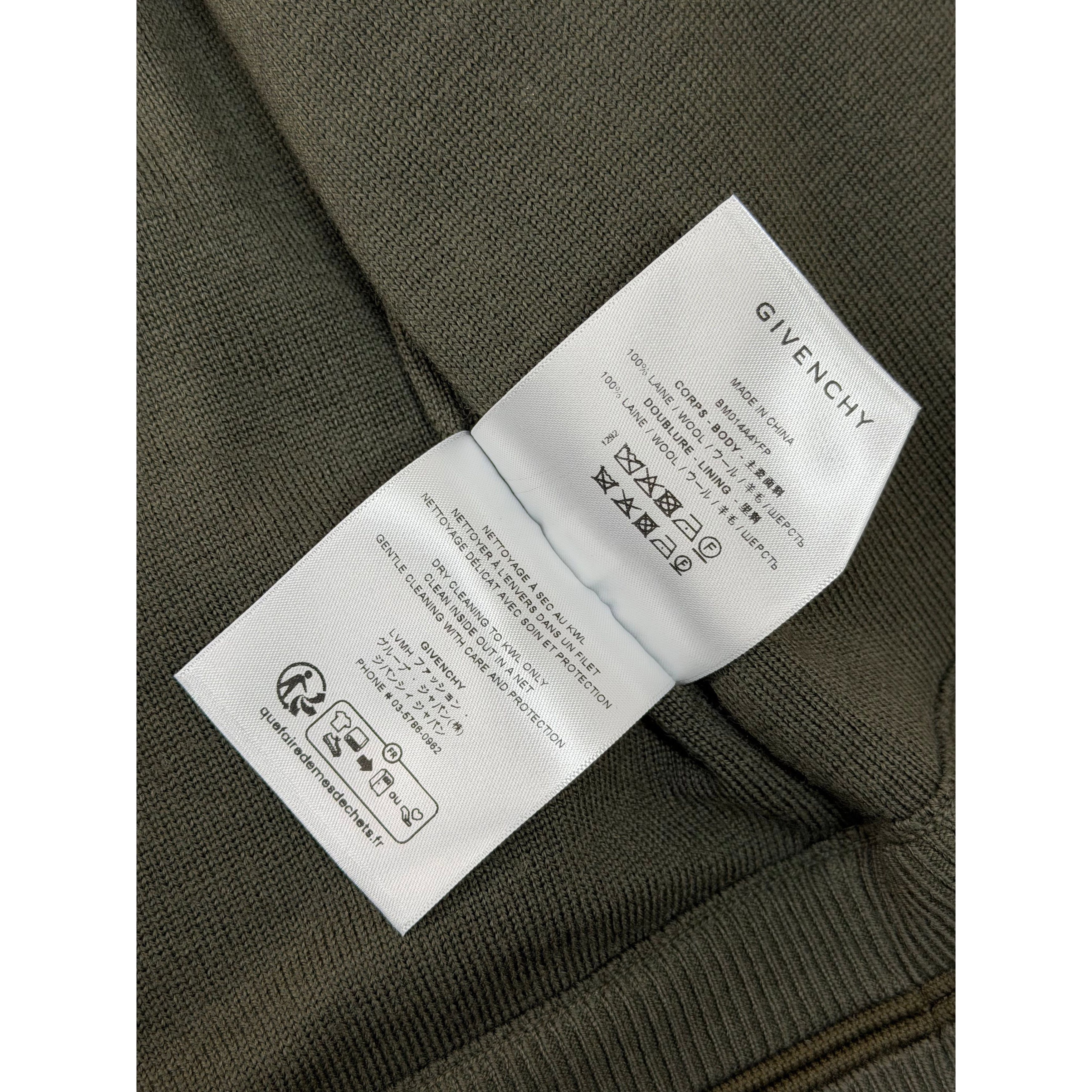 Givenchy Givenchy Knitted Khaki Green Varsity Bomber M Size US M / EU 48-50 / 2 - 7 Thumbnail