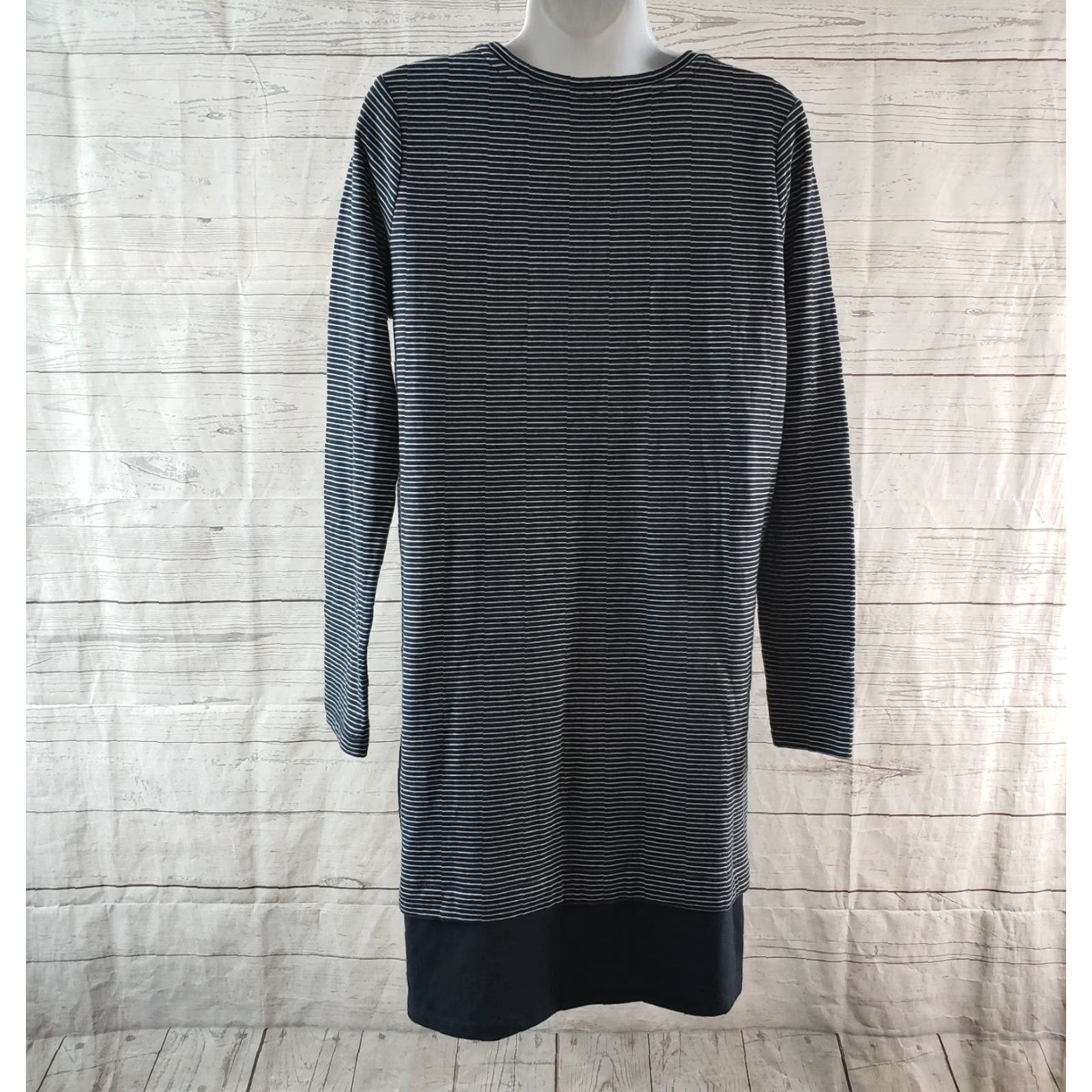 J. Jill J Jill Dress Womens Small Blue Striped Long Sleeve Cotton Size S / US 4 / IT 40 - 4 Thumbnail