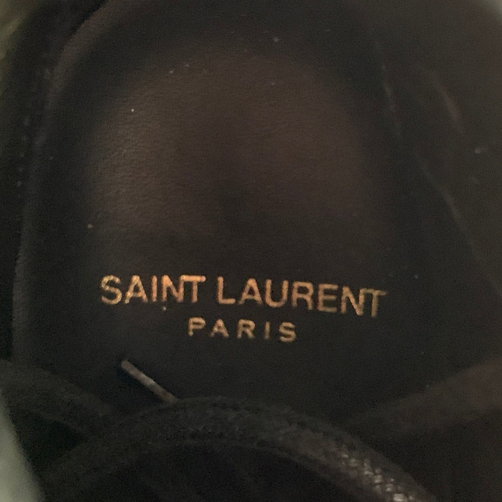 Saint Laurent Paris SAINT LAURENT Black Studded Leather Lace-Up Belted Boots Size US 6.5 / IT 36.5 - 8 Thumbnail
