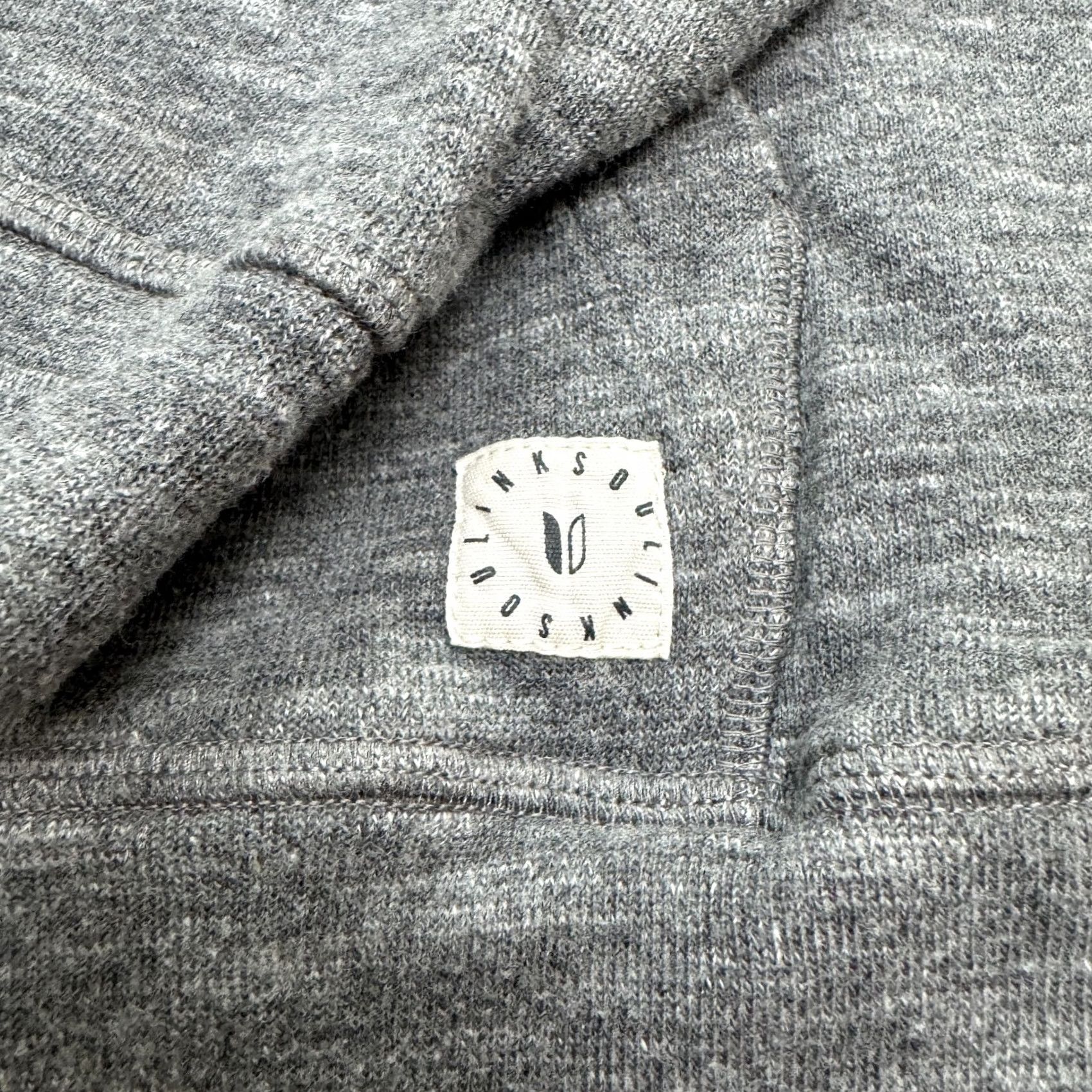 Vintage Linksoul Tempus Fugit Pullover Sweatshirt Mens M Gray Heathered Casual Knit, Regular Fit, All Seasons, Cotton Blend, Logo, Vintage: No Size M / US 6-8 / IT 42-44 - 4 Thumbnail