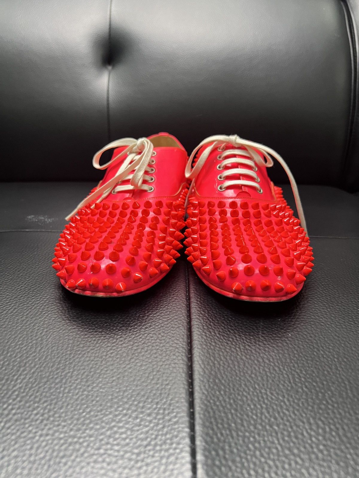 Christian Louboutin Christian Louboutin CL Red Studded Red Sole Low Top Boots Size US 7 / EU 40 - 6 Thumbnail