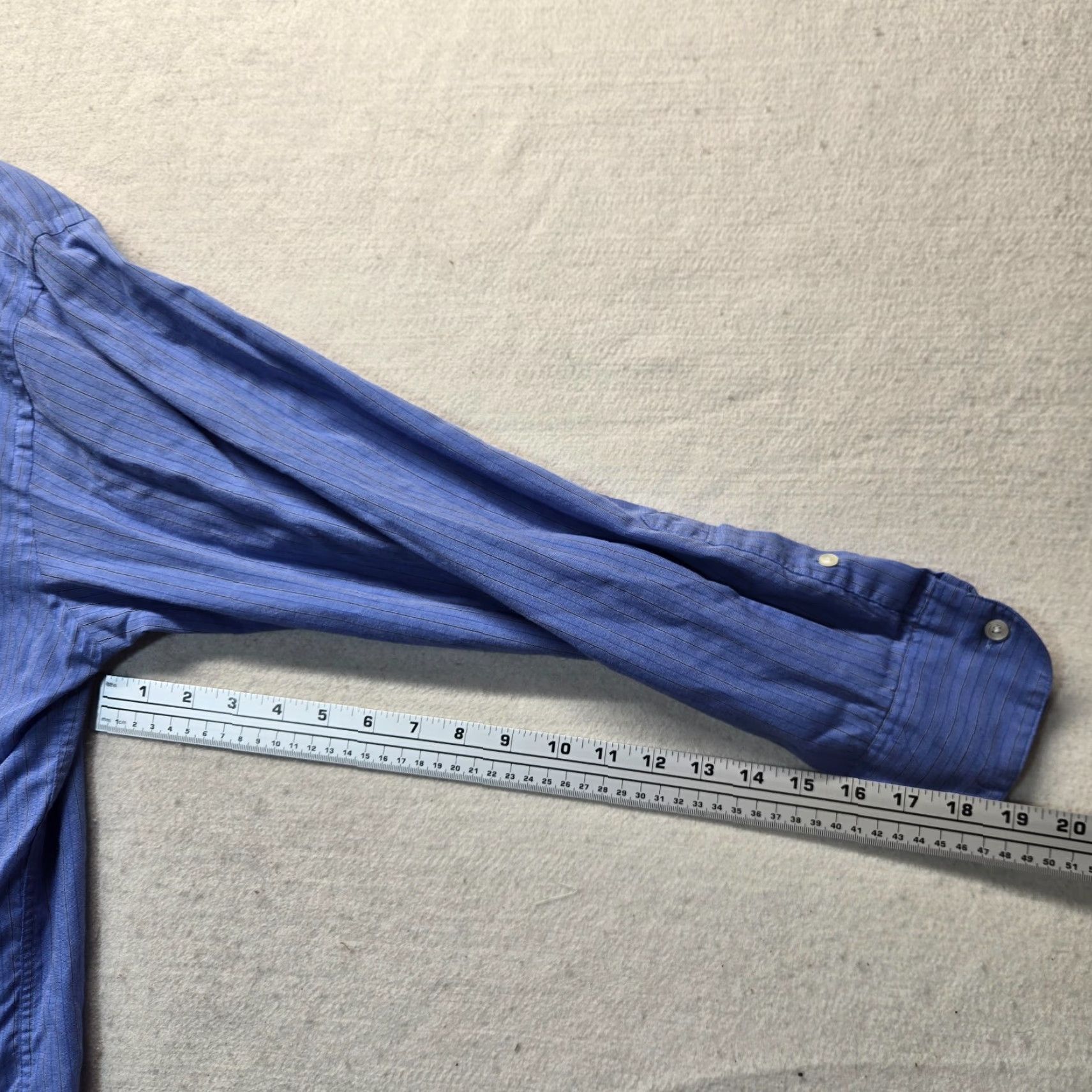 Vintage Barrington Shirt Men 16 Blue Solid Button-Up Long Sleeve Pocket Casual Size US L / EU 52-54 / 3 - 5 Thumbnail