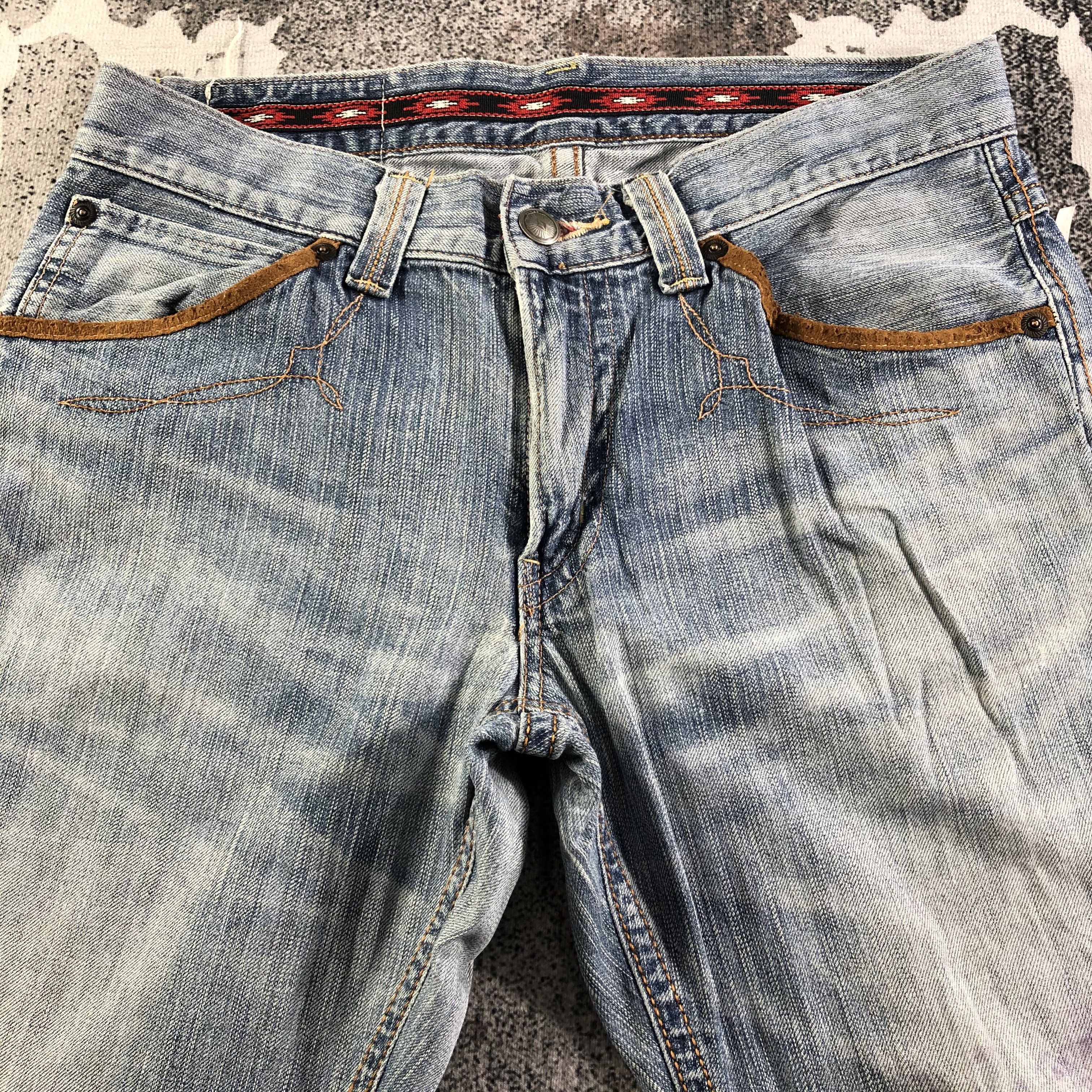 Edwin Edwin XV Jeans Medium Wash Ripped Denim KJ2560 Size US 32 / EU 48 - 3 Thumbnail